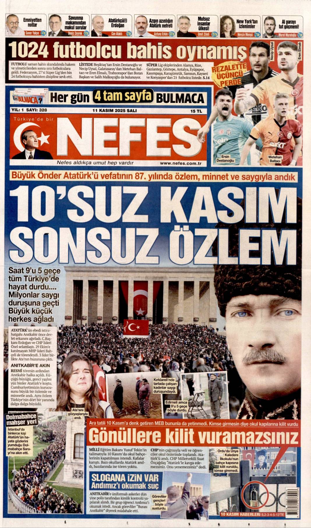 Cumhuriyete hizmet nasıl olur gösterdik: 11 Kasım 2025 Salı, güncel gazete manşetleri 17