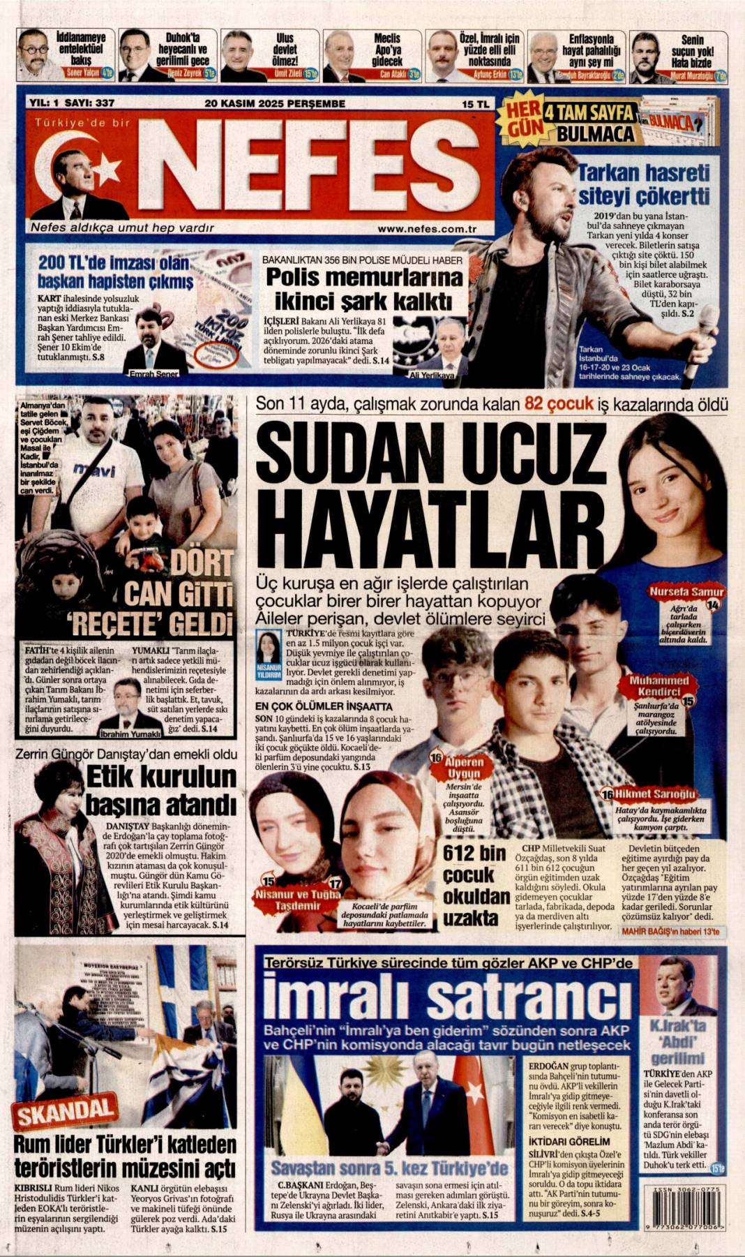 CHP hokkabazlıkla yolsuzluğu kapatamaz: 20 Kasım 2025 Perşembe, güncel gazete manşetleri... 17