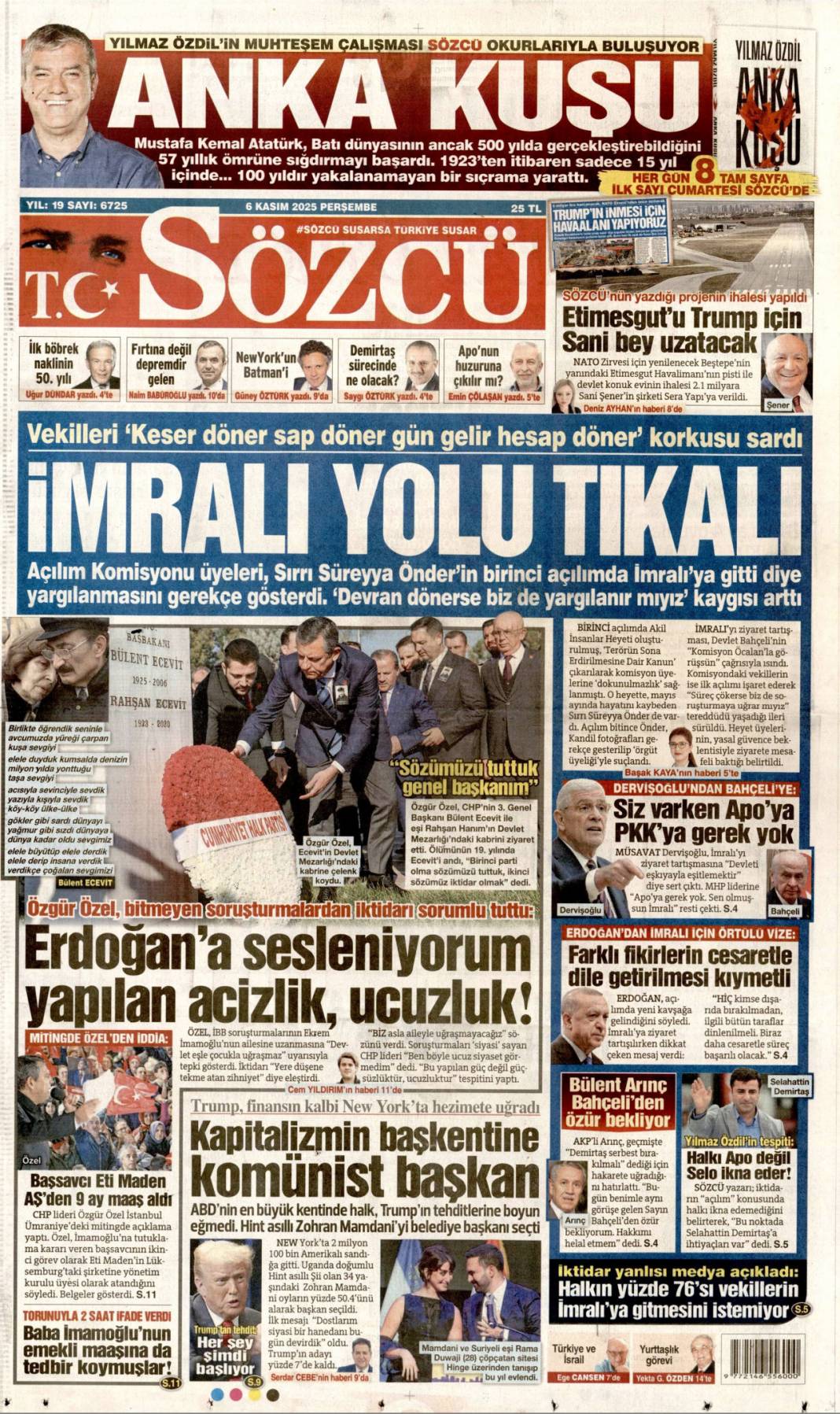 New york Gazze dostunu seçti: 6 Kasım 2025 Perşembe güncel gazete manşetleri 8