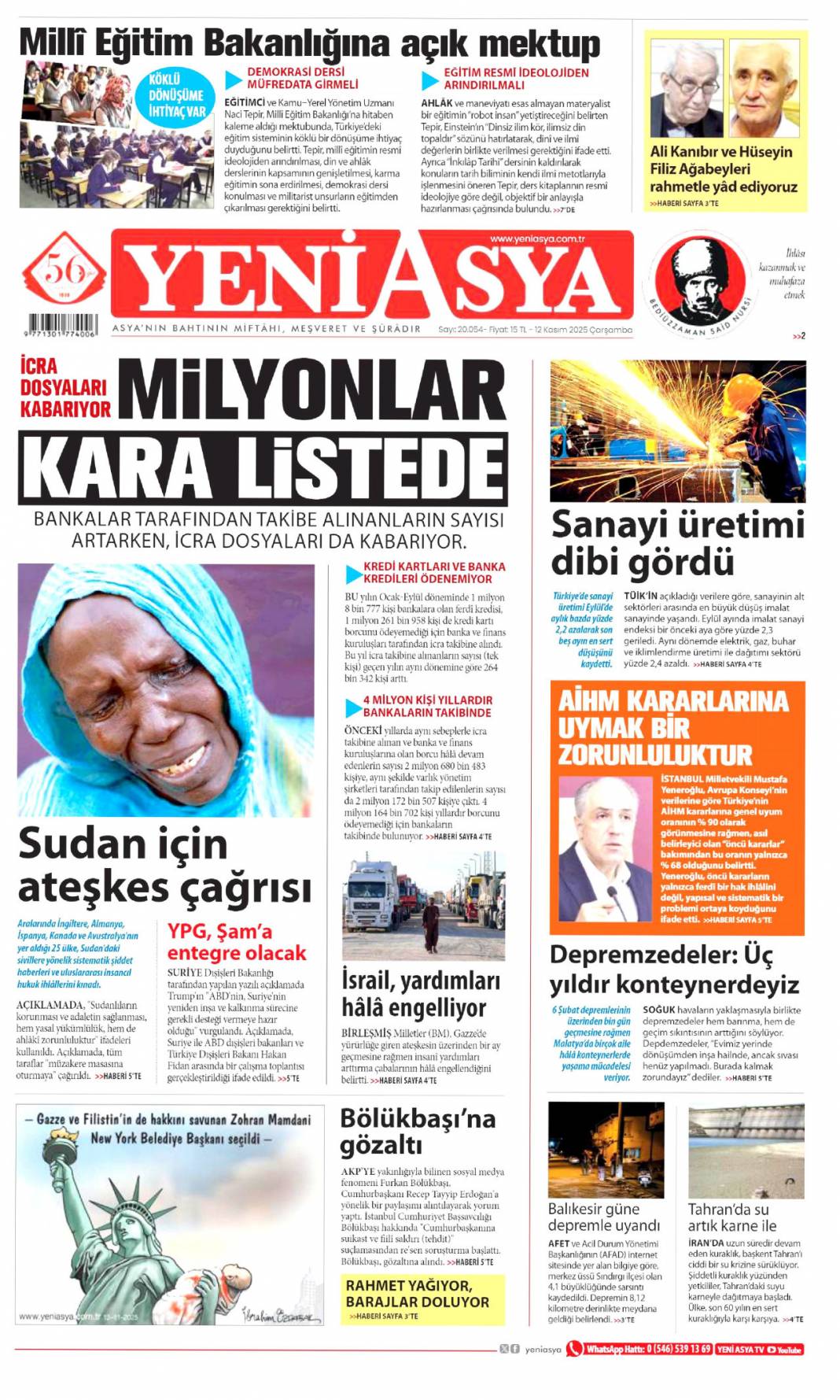 Tarihin en büyük yolsuzluğu: 12 Kasım 2025 Çarşamba güncel gazete manşetleri... 22