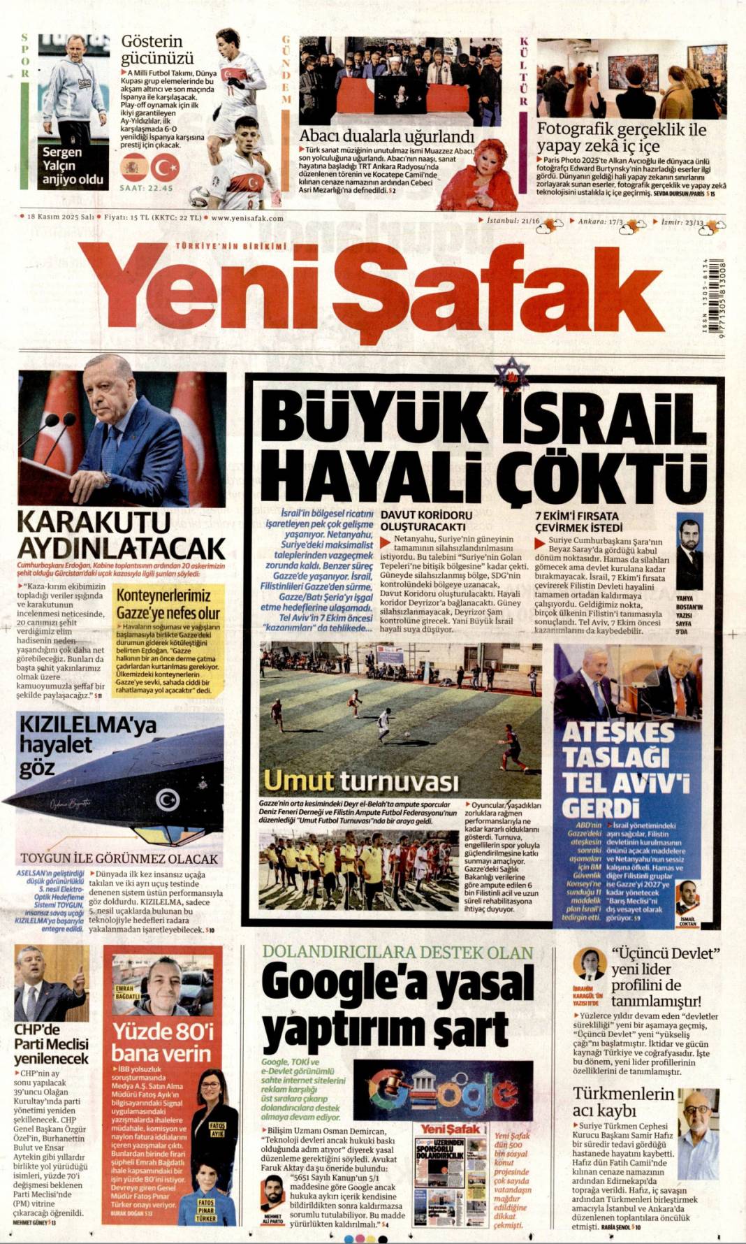 Devekuşu siyaseti CHP'yi bitirecek: 18 Kasım 2025 Salı, güncel gazete manşetleri... 8