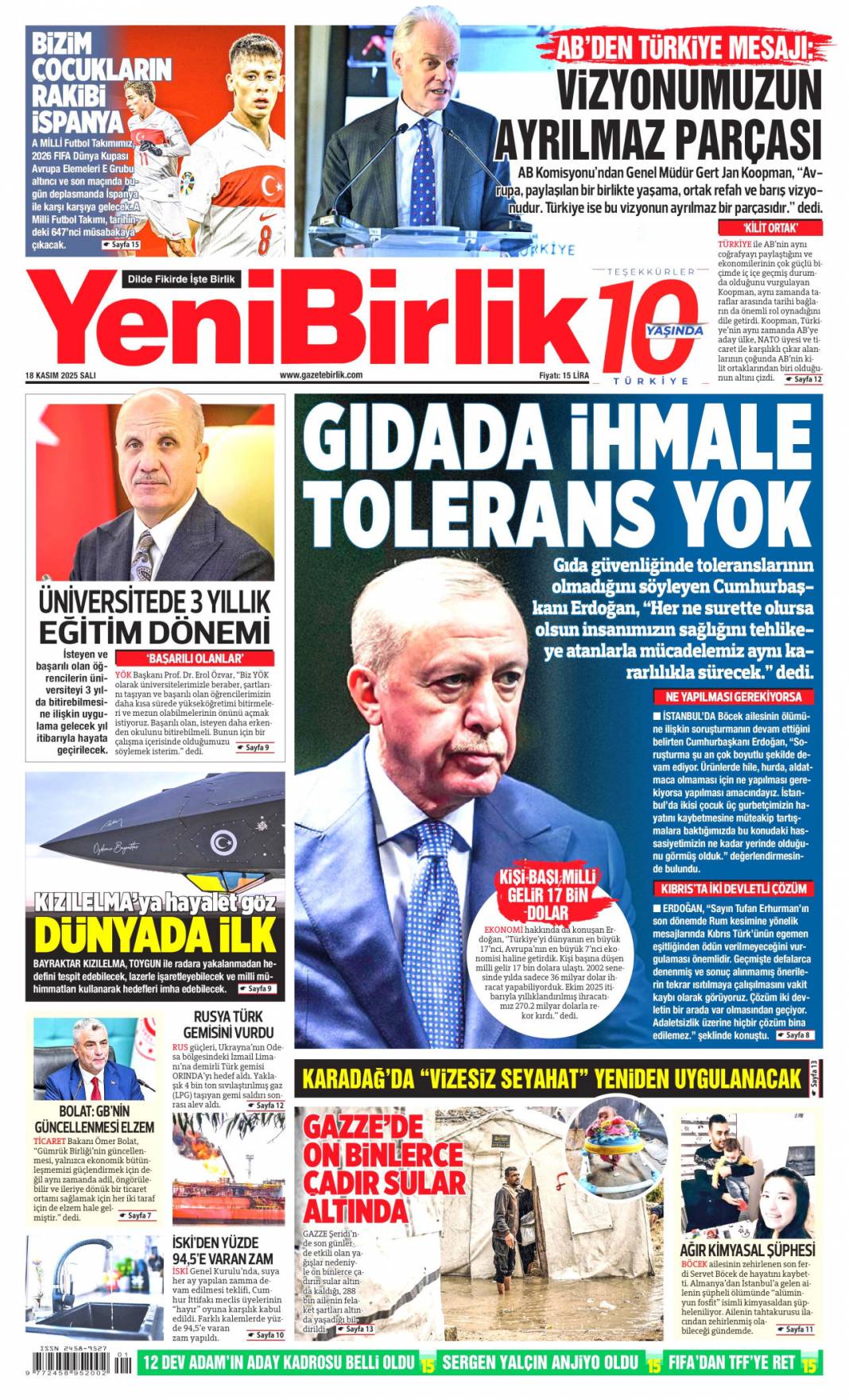 Devekuşu siyaseti CHP'yi bitirecek: 18 Kasım 2025 Salı, güncel gazete manşetleri... 9