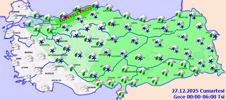 Meteoroloji'den uyarı var: Karla karışık yağmur geliyor! Bugün hava nasıl, Cuma günü hava nasıl olacak? 9