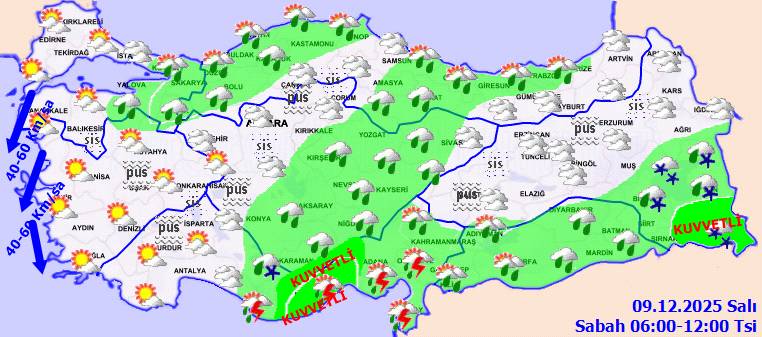 Meteoroloji uyardı: O bölgelerde kuvvetli olacak? Bugün hava nasıl, salı günü hava nasıl olacak? 5
