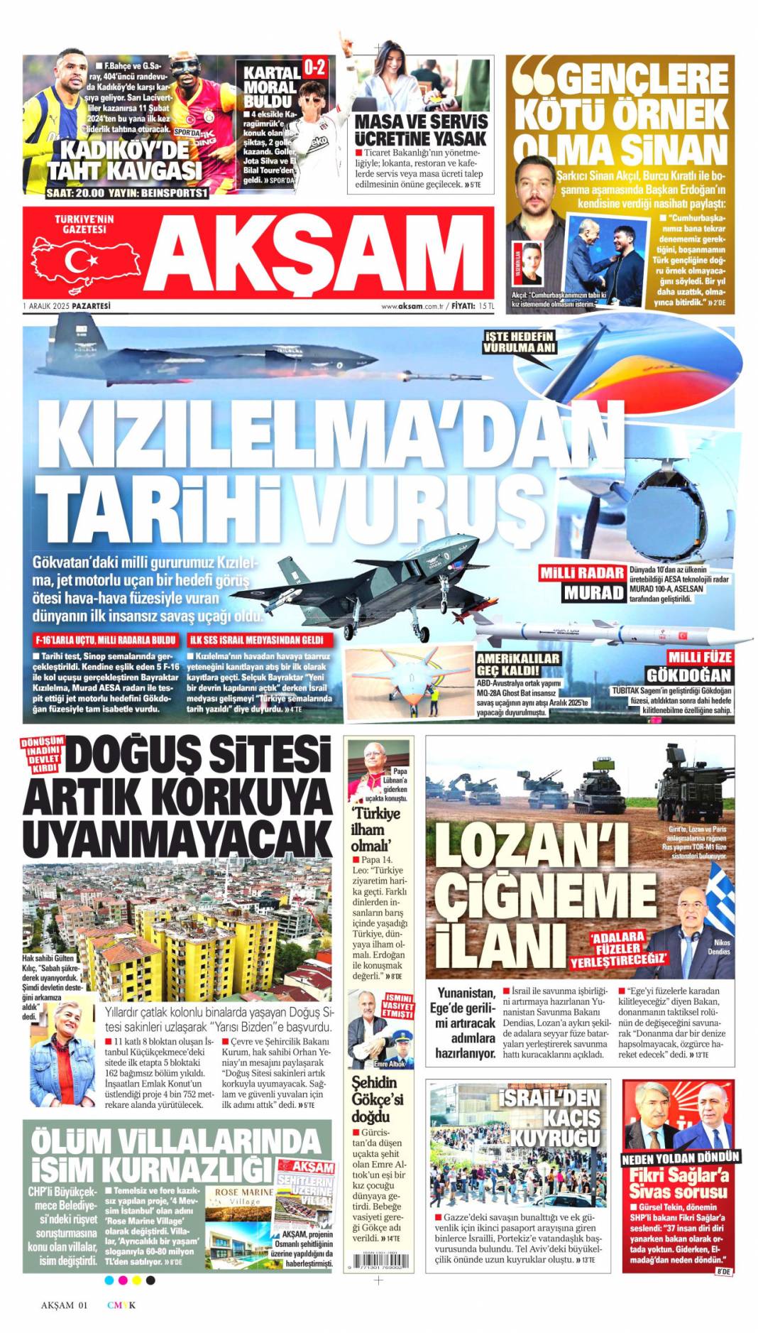 İşte kızıl saçlı köstebek savcı: 1 Ekim 2025 gazete manşetleri 11