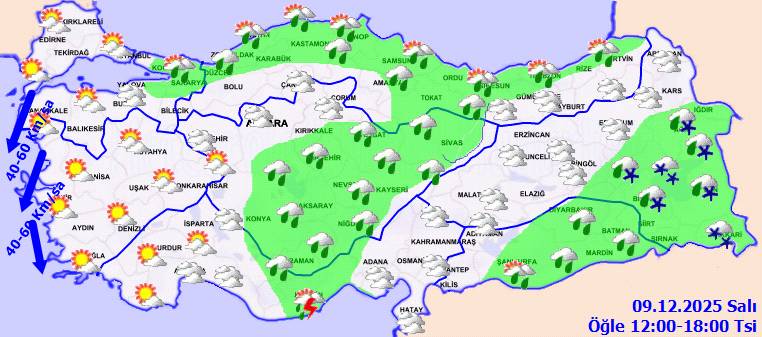 Meteoroloji uyardı: O bölgelerde kuvvetli olacak? Bugün hava nasıl, salı günü hava nasıl olacak? 7
