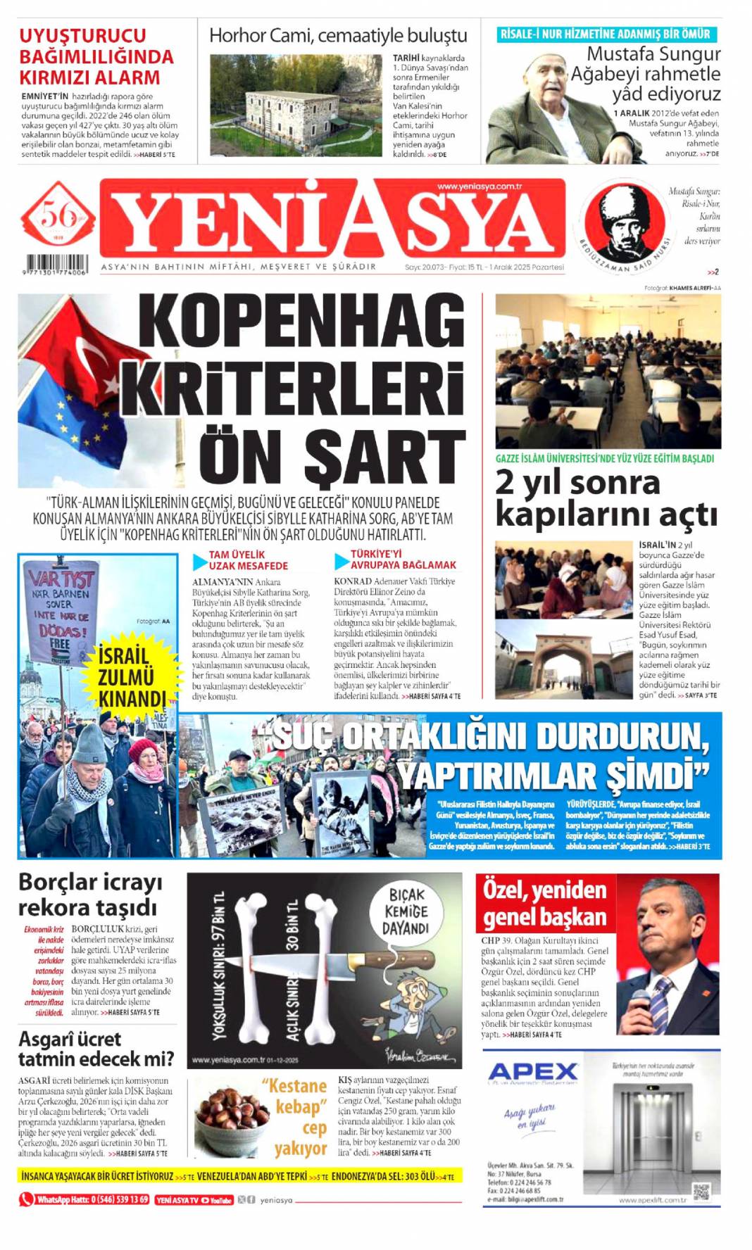 İşte kızıl saçlı köstebek savcı: 1 Ekim 2025 gazete manşetleri 17