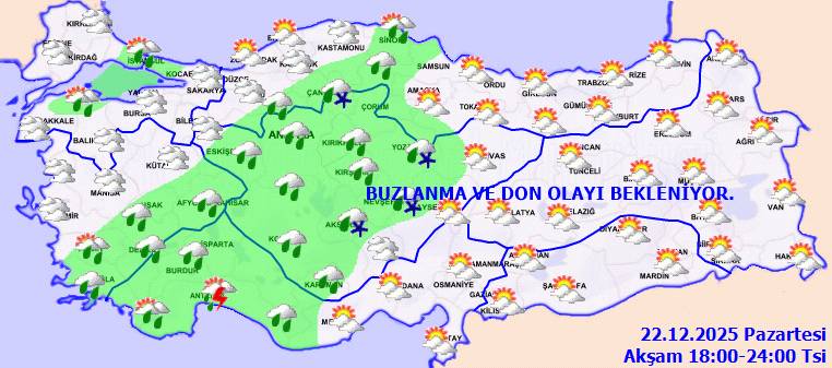 Meteoroloji uyardı: O bölgeler buz kesecek! Bugün hava nasıl, Pazartesi hava nasıl olacak? 10