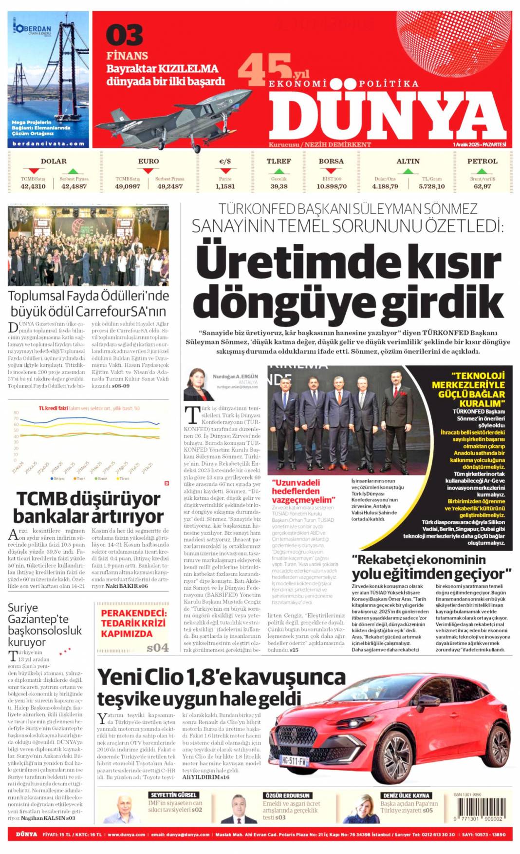 İşte kızıl saçlı köstebek savcı: 1 Ekim 2025 gazete manşetleri 21