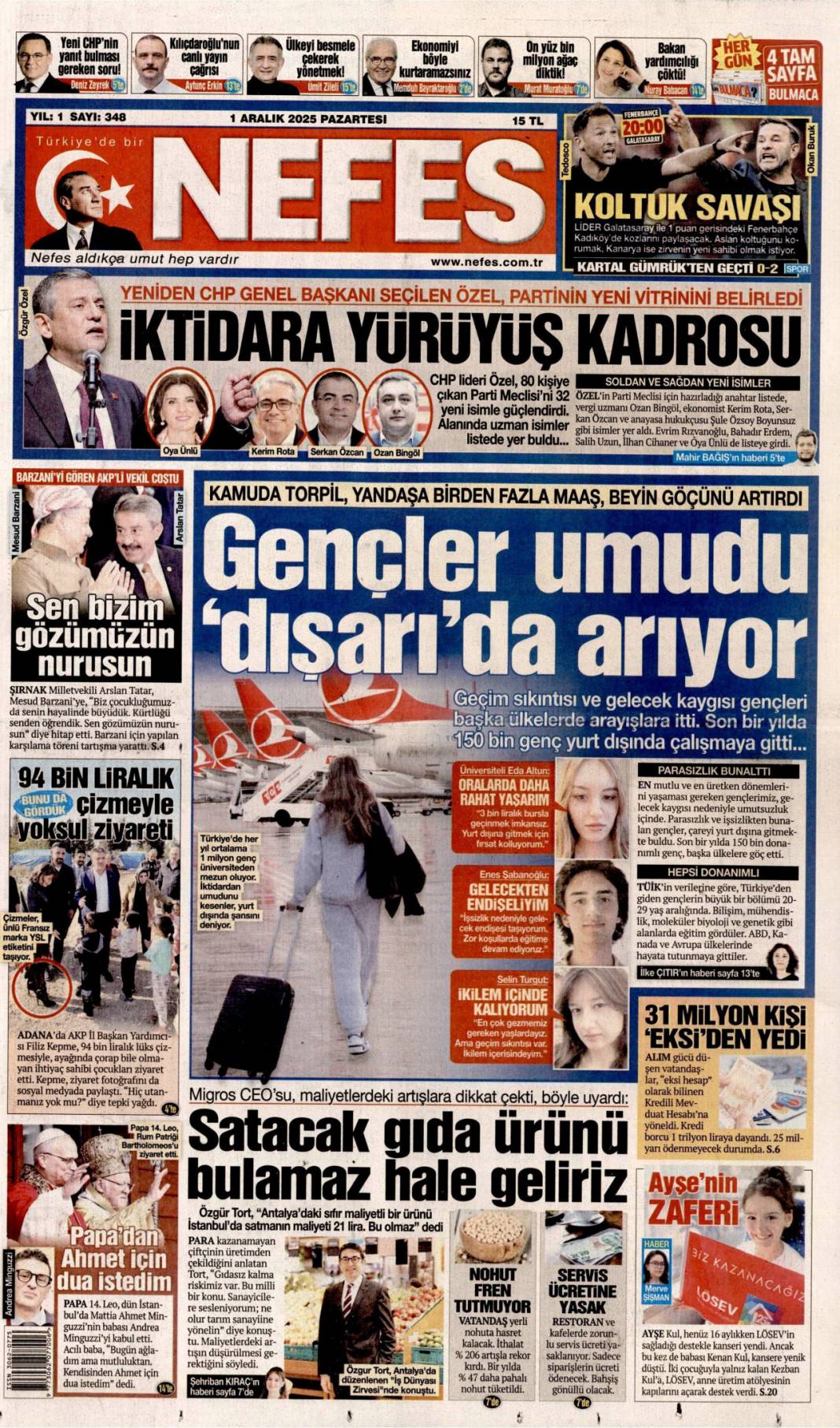 İşte kızıl saçlı köstebek savcı: 1 Ekim 2025 gazete manşetleri 3