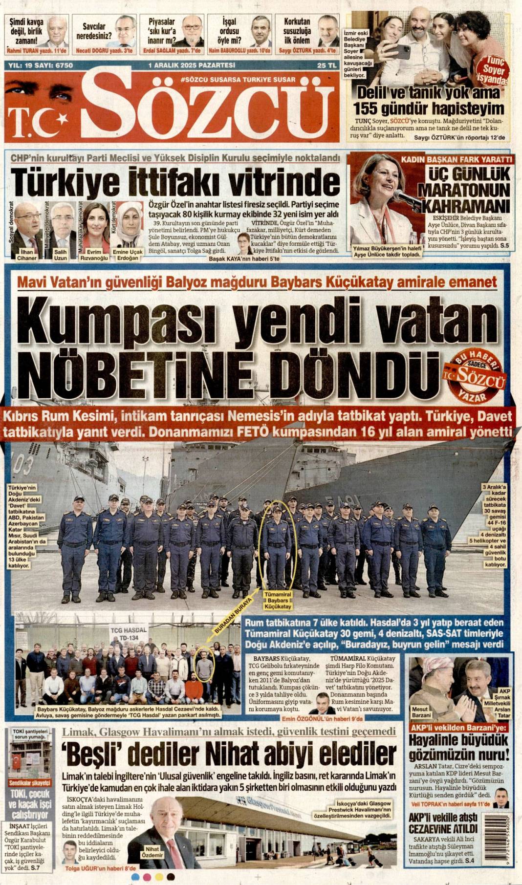 İşte kızıl saçlı köstebek savcı: 1 Ekim 2025 gazete manşetleri 4