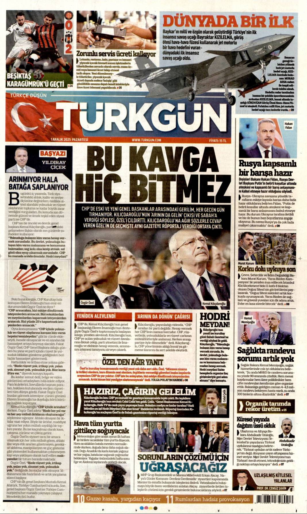 İşte kızıl saçlı köstebek savcı: 1 Ekim 2025 gazete manşetleri 6