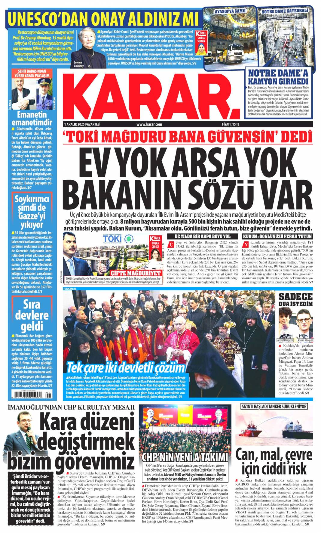 İşte kızıl saçlı köstebek savcı: 1 Ekim 2025 gazete manşetleri 9