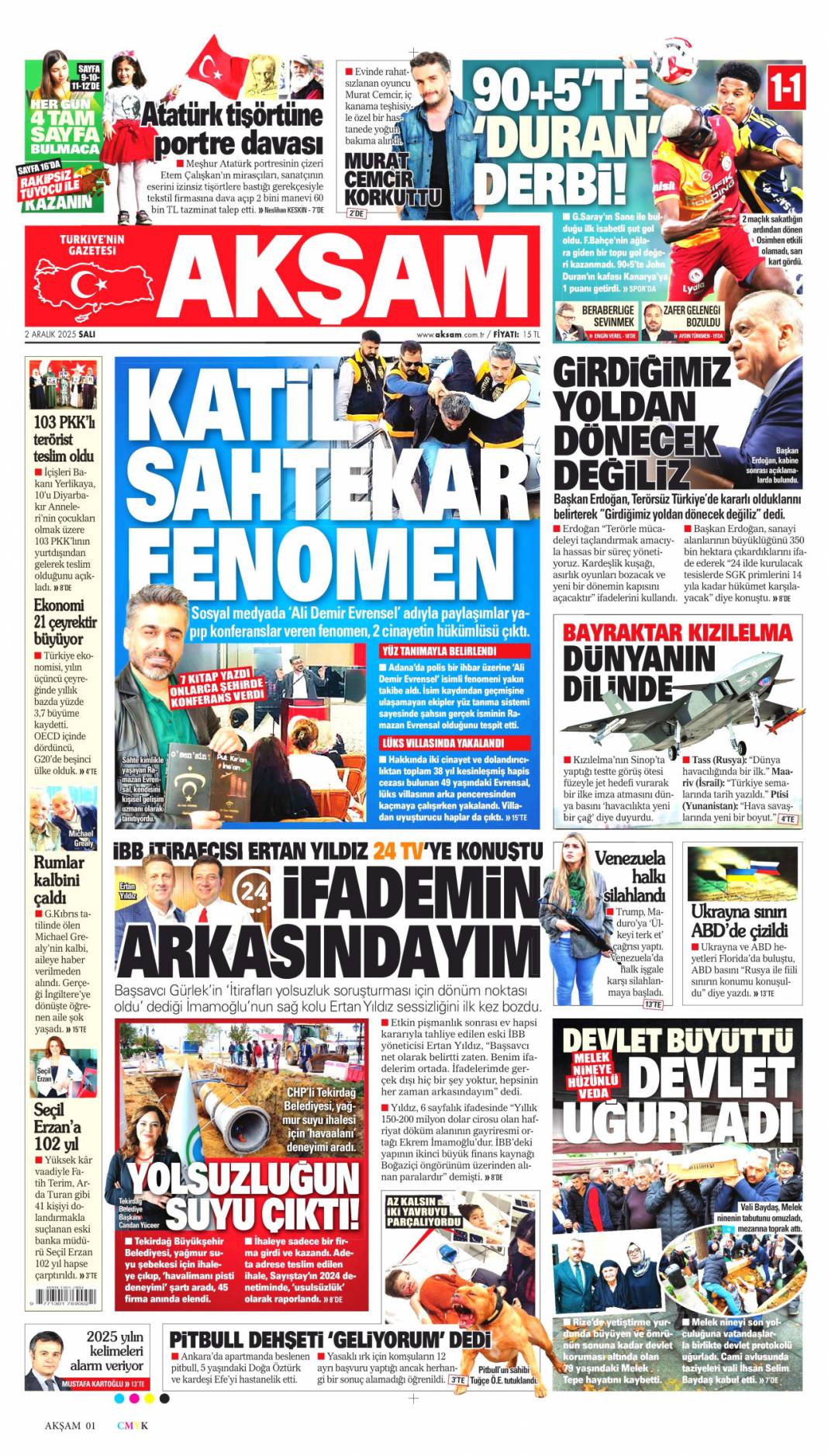 Topyekün kalkınma seferberliği: 2 Kasım 2025 Salı güncel gazete manşetleri... 8