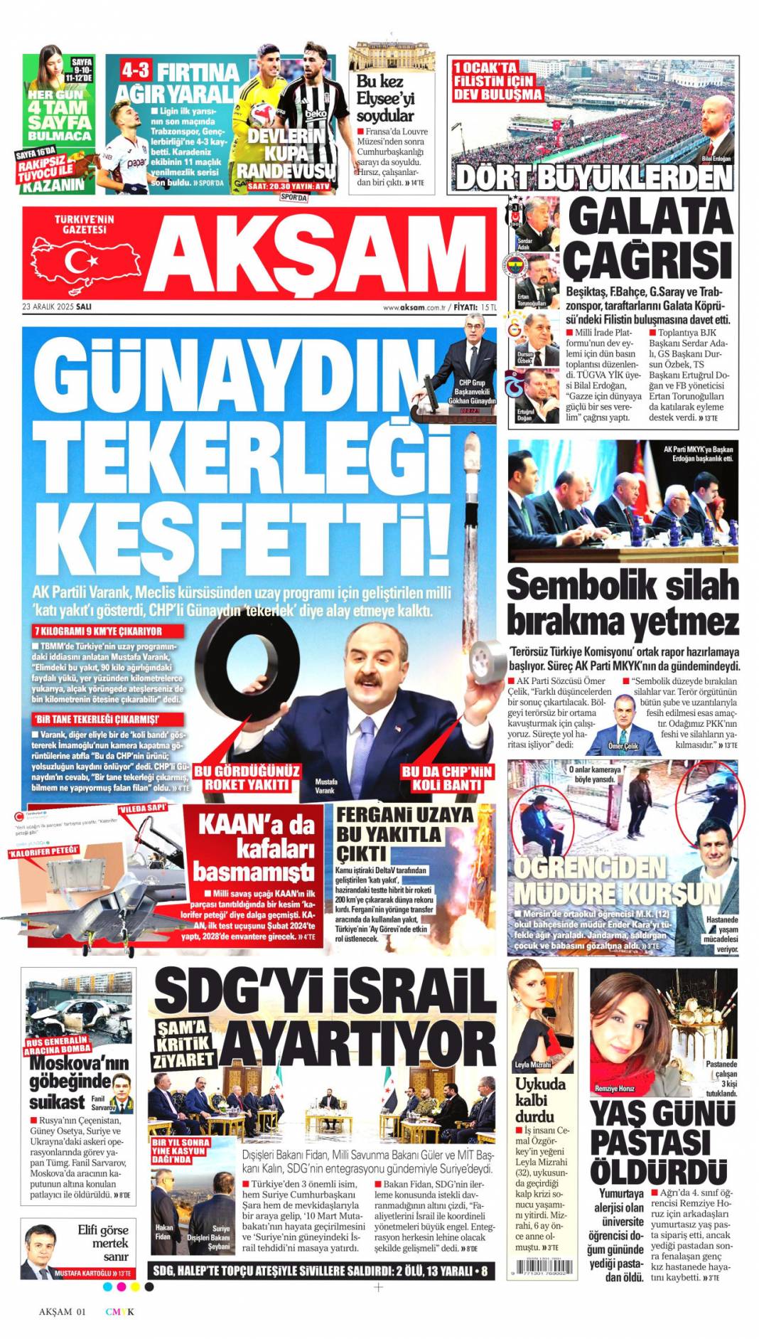 Yalıda ünlülere uyuşturucu servisi: 23 Aralık 2025 Salı, güncel gazete manşetleri 6