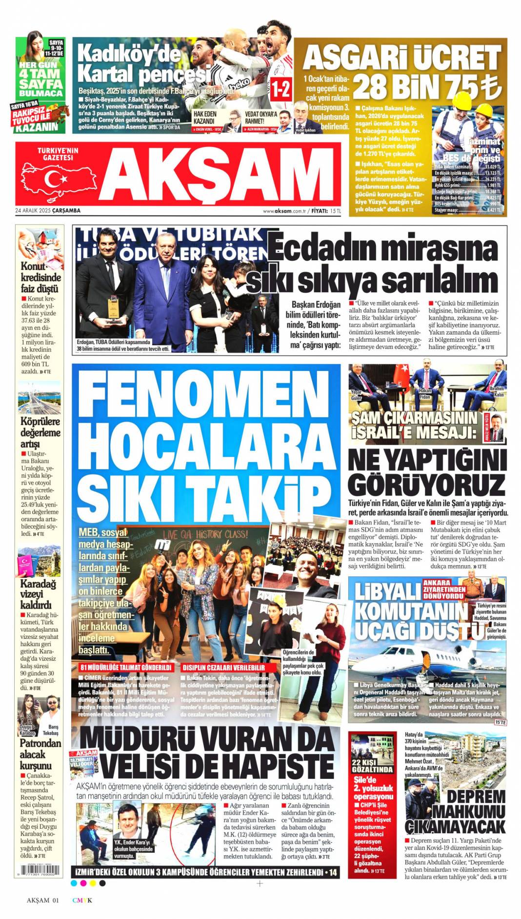 Karanlık yalının Garip mesajı: 24 Aralık 2025 Çarşamba güncel gazete manşetleri... 9