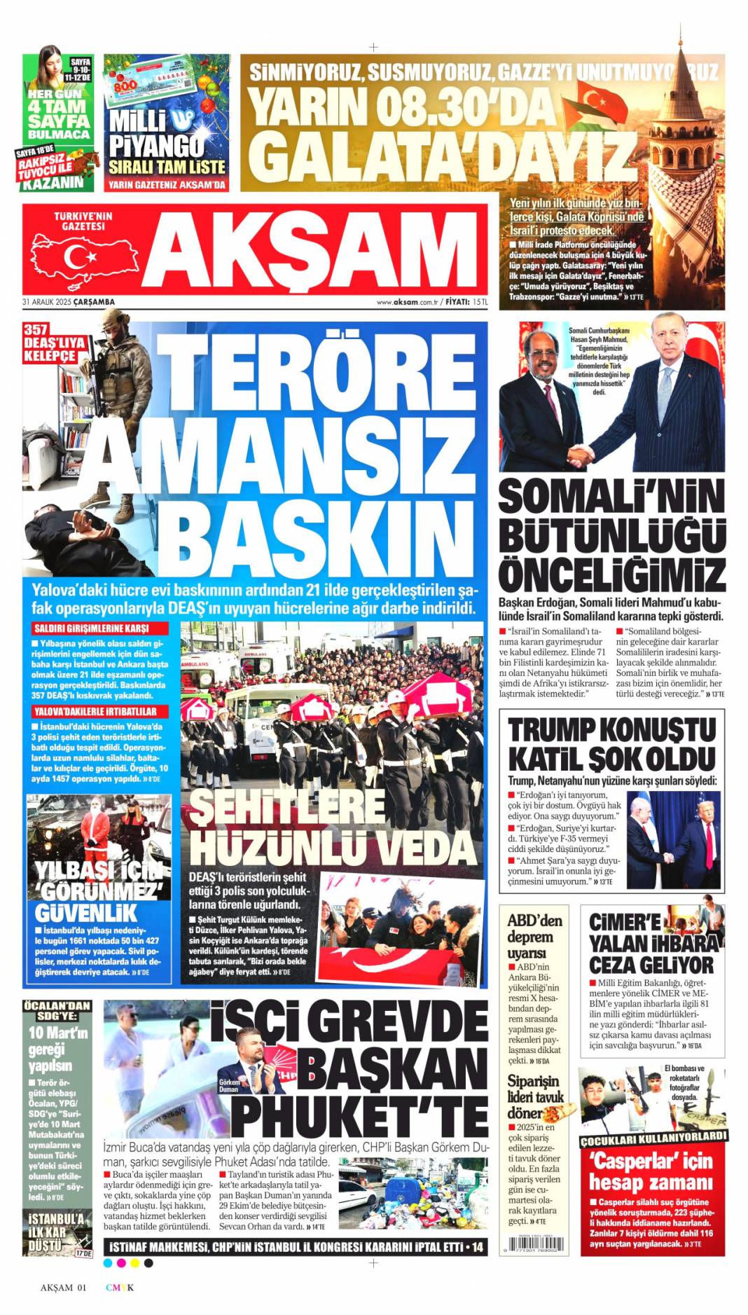Büyük temizlik başladı: 31 Aralık 2025 Çarşamba güncel gazete manşetleri 5