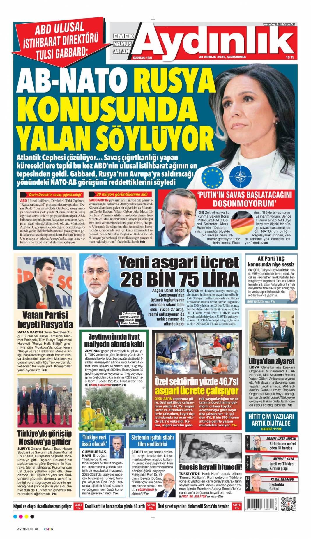 Karanlık yalının Garip mesajı: 24 Aralık 2025 Çarşamba güncel gazete manşetleri... 10