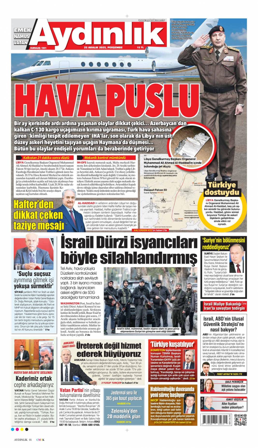 Ege ve Akdeniz'de hakkımızı yedirmeyiz: 25 Aralık 2025 Perşembe güncel gazete manşetleri 7
