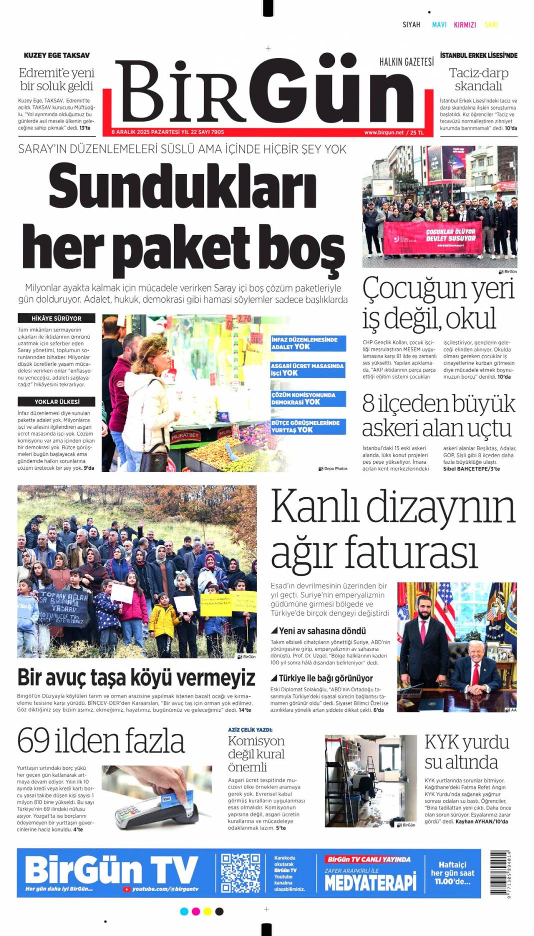 Klasik CHP zihniyeti: 8 Aralık 2025 Pazartesi güncel gazete manşetleri... 11