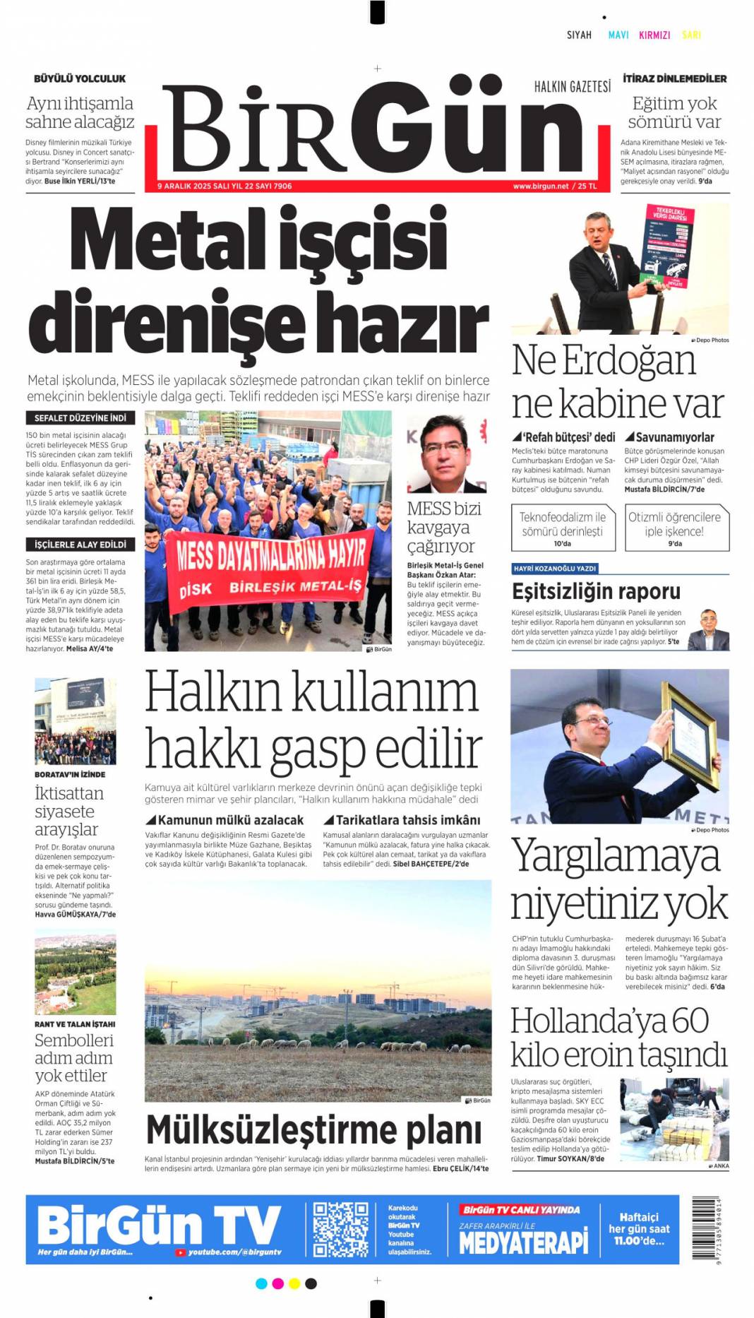 Ticaret hedefi 10 milyar dolar: 9 Aralık 2025 Salı, güncel gazete manşetleri... 12