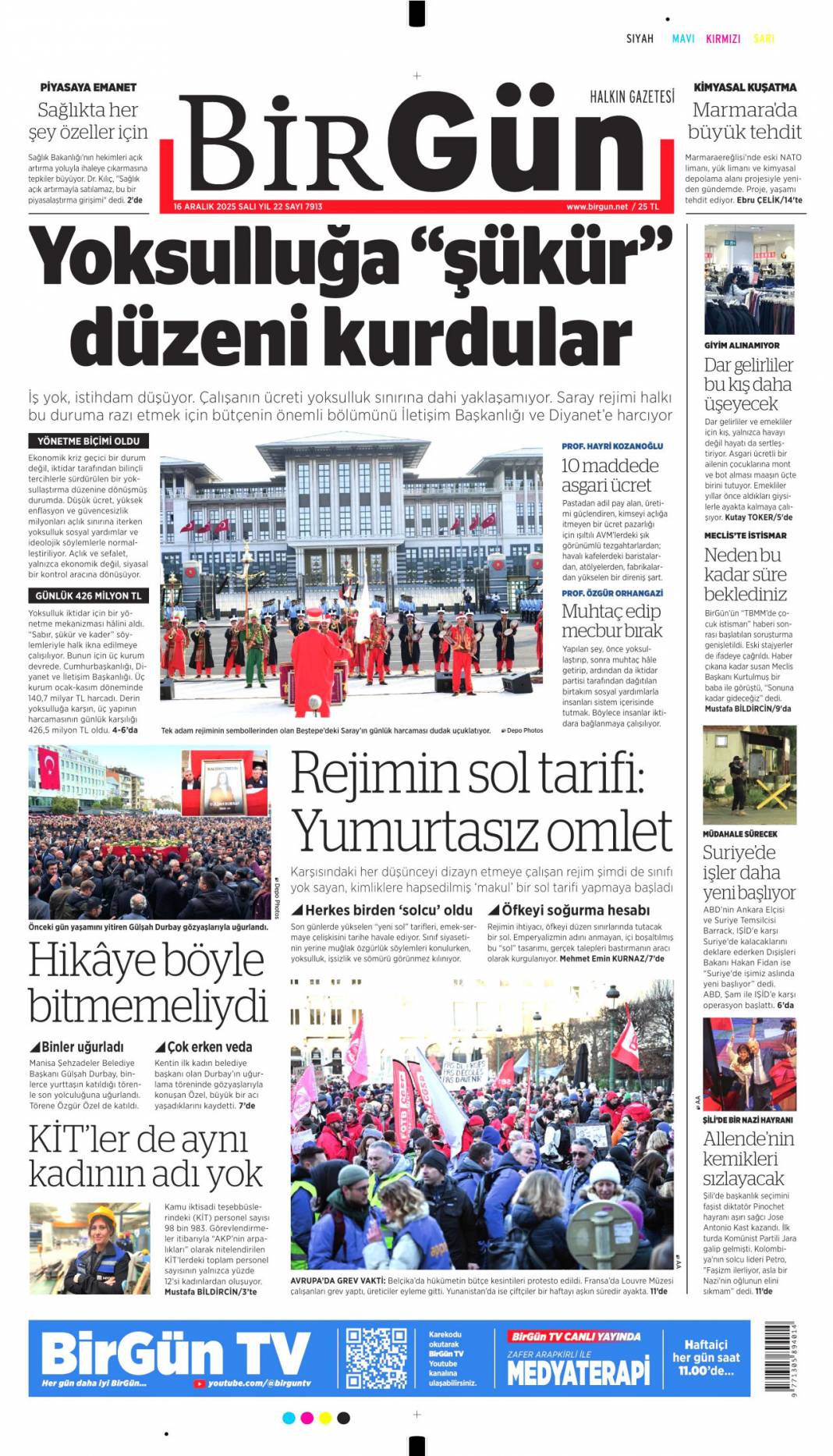 Kalpten bir veda: 16 Aralık 2025 Salı, gündeme dair konularla gazete manşetleri... 10