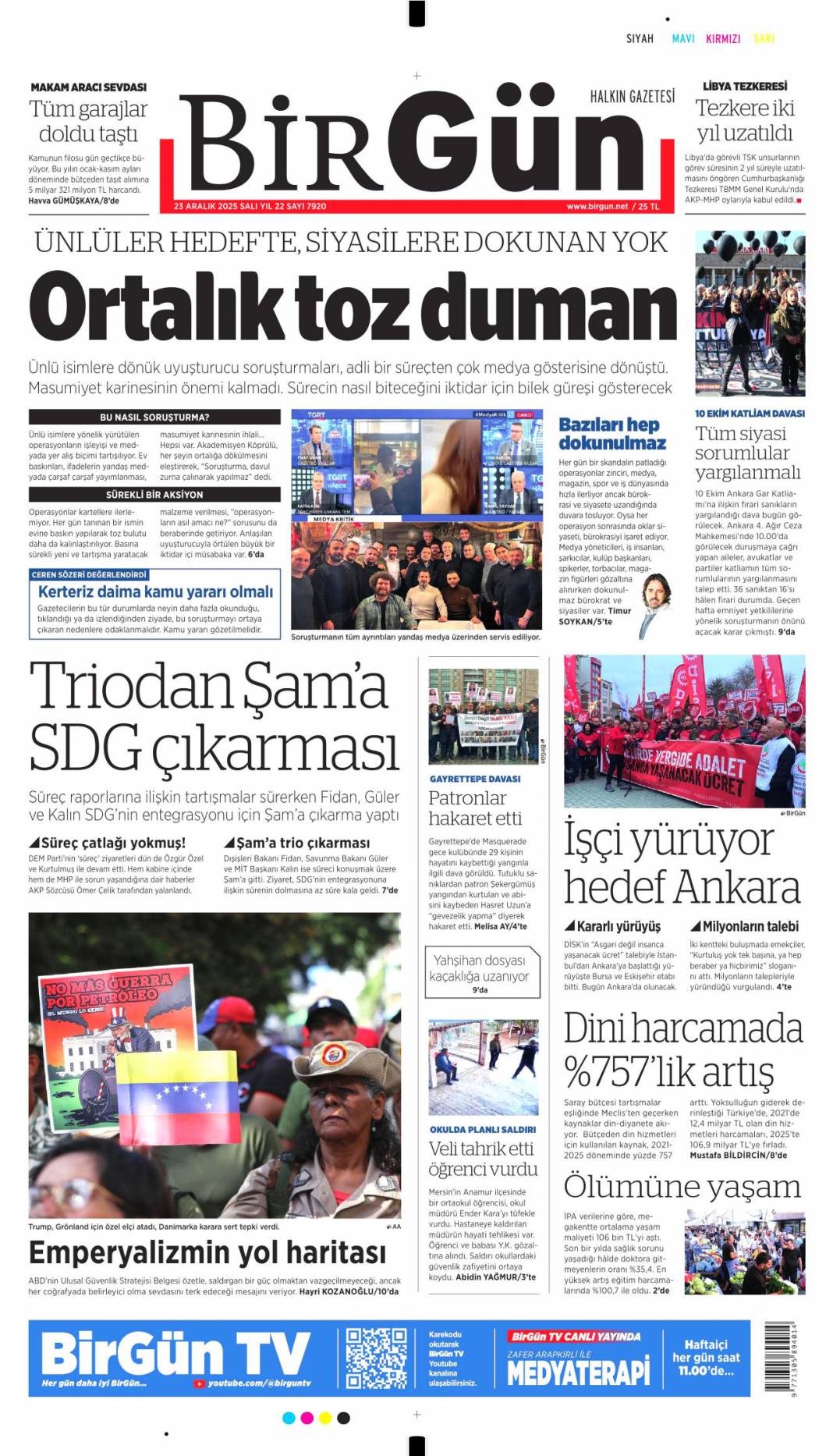 Yalıda ünlülere uyuşturucu servisi: 23 Aralık 2025 Salı, güncel gazete manşetleri 8