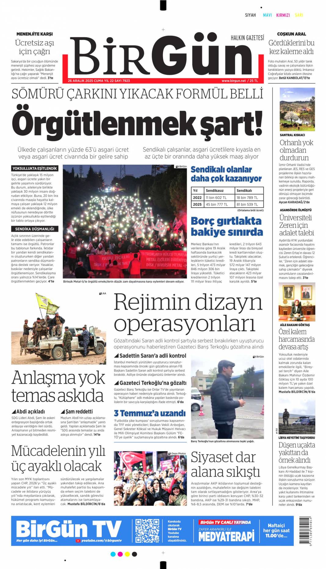 CHP batılıya karşı ezik kendi insanına küstah: 26 Aralık 2025 Cuma güncel gazete manşetleri 13