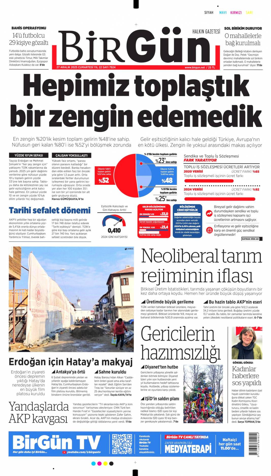 4-1'lik o maçta bahis gölgesi: 27 Aralık 2025 Cumartesi güncel gazete manşetleri 8