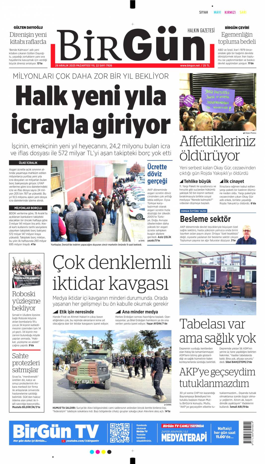 Her an savaşa hazır: 29 Aralık 2025 Pazartesi güncel gazete manşetleri 11