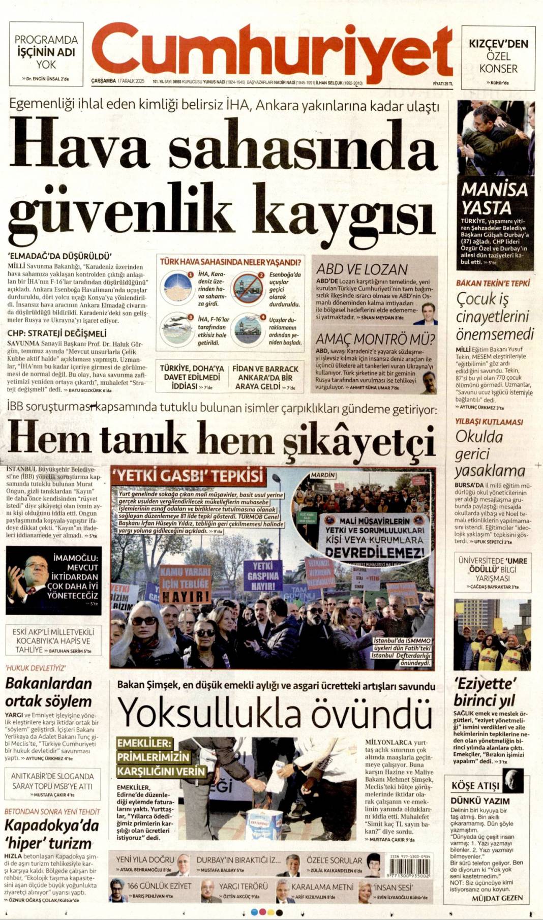 Güllü'nün cinayetinde miras kuşkusu: 17 Aralık 2025 Çarşamba, güncel gazete manşetleri... 14