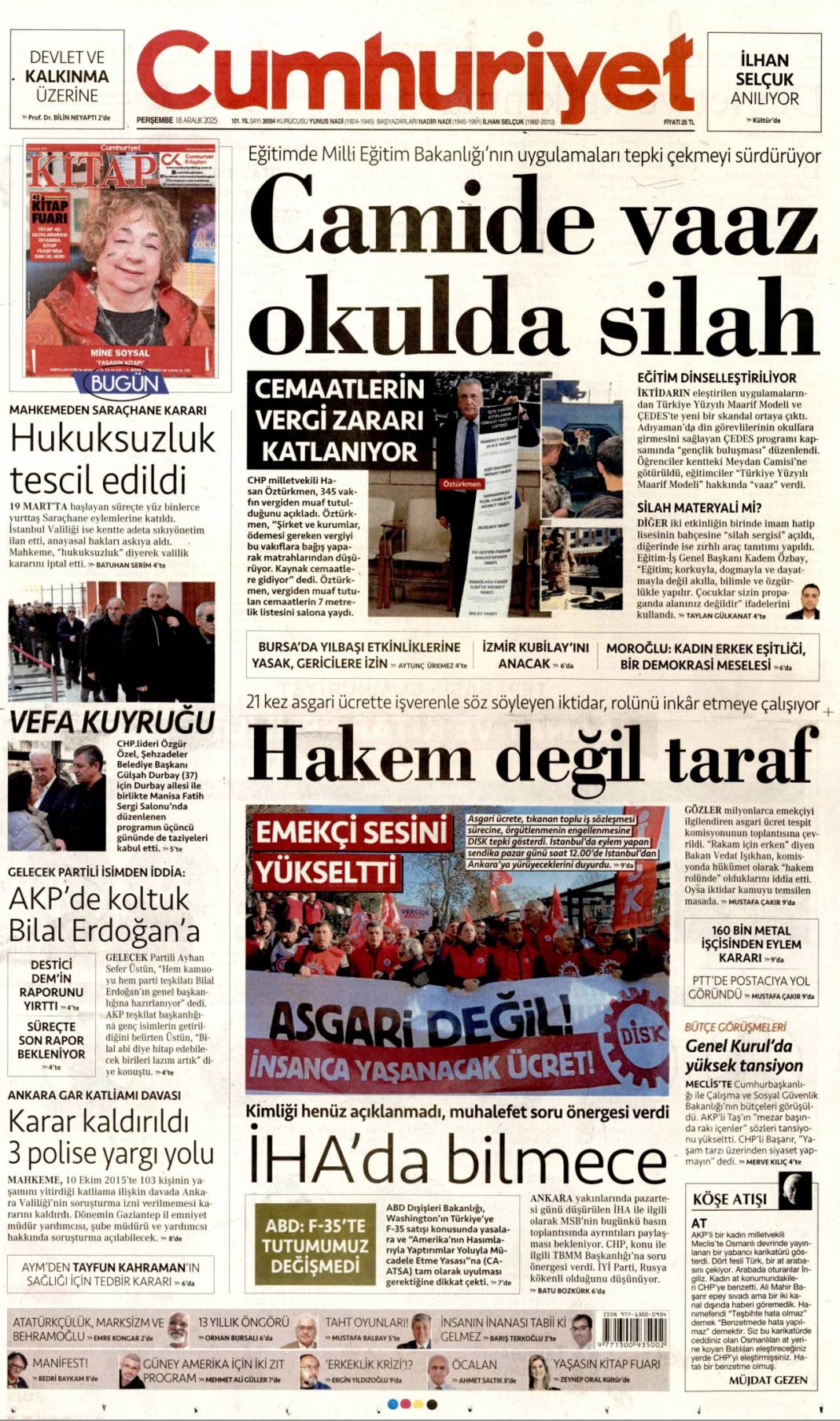 İşgalcinin Türk korkusu: 18 Aralık 2025 Perşembe, güncel gazete manşetleri... 3