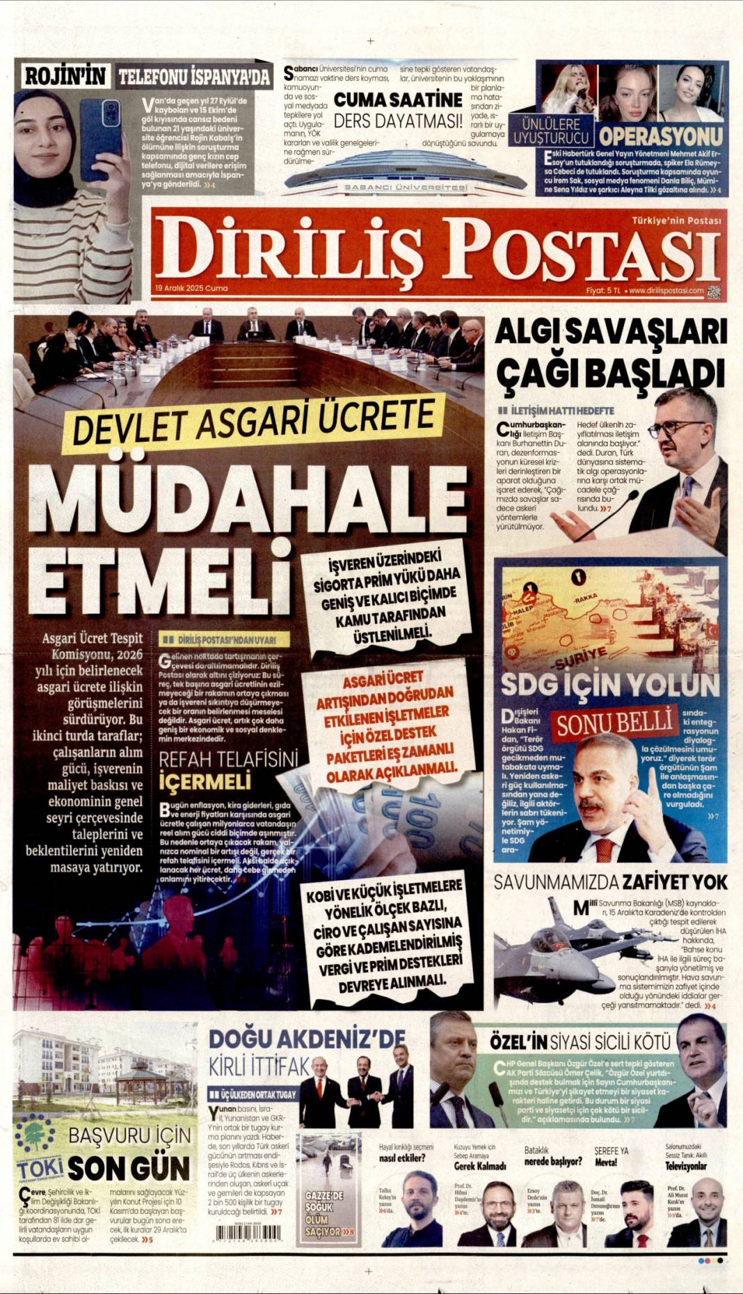 Yıkım kafası emek'i görsün: 19 Aralık 2025 Cuma güncel gazete manşetleri... 17