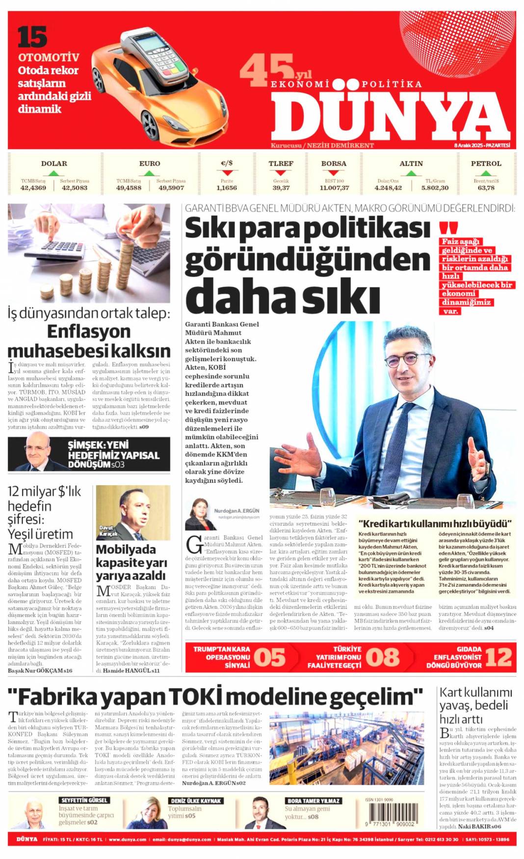 Klasik CHP zihniyeti: 8 Aralık 2025 Pazartesi güncel gazete manşetleri... 13