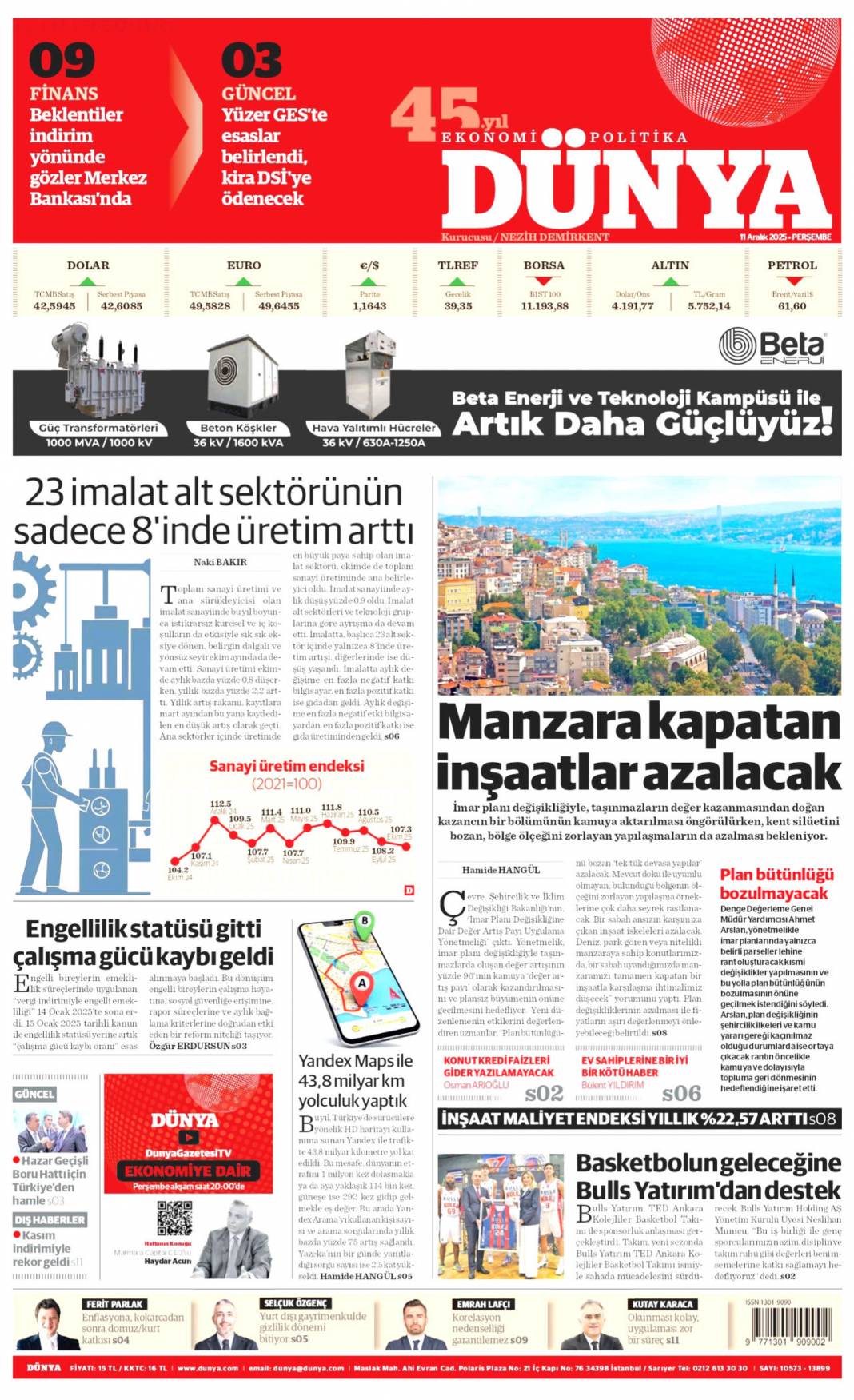 Güllü'yü itti bay bay dedi: 11 Kasım 2025 Perşembe, güncel gazete manşetleri... 11