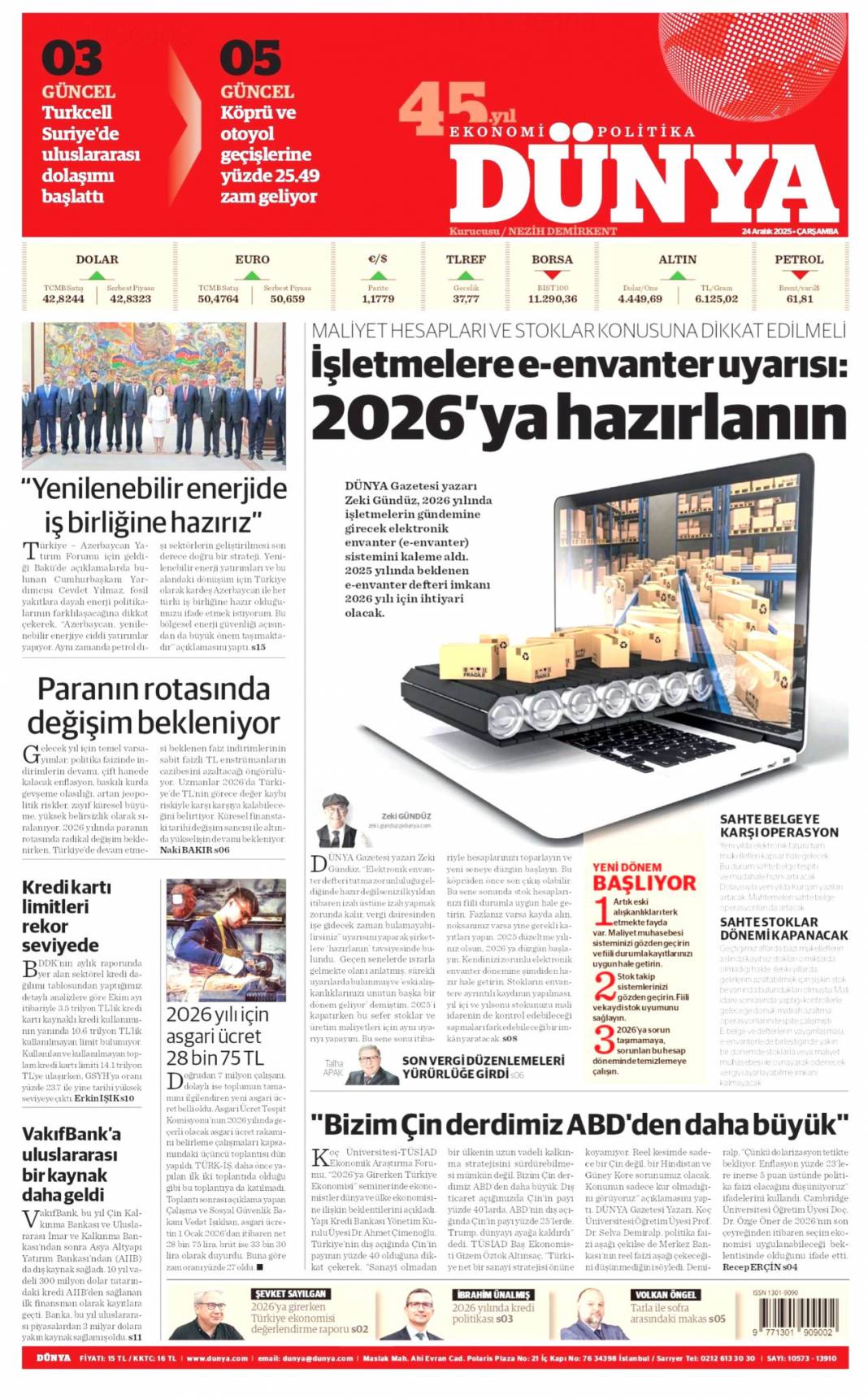 Karanlık yalının Garip mesajı: 24 Aralık 2025 Çarşamba güncel gazete manşetleri... 13