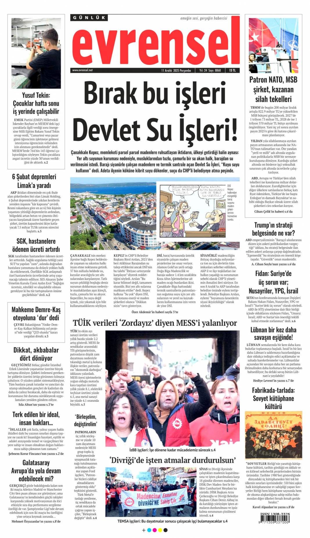 Güllü'yü itti bay bay dedi: 11 Kasım 2025 Perşembe, güncel gazete manşetleri... 12