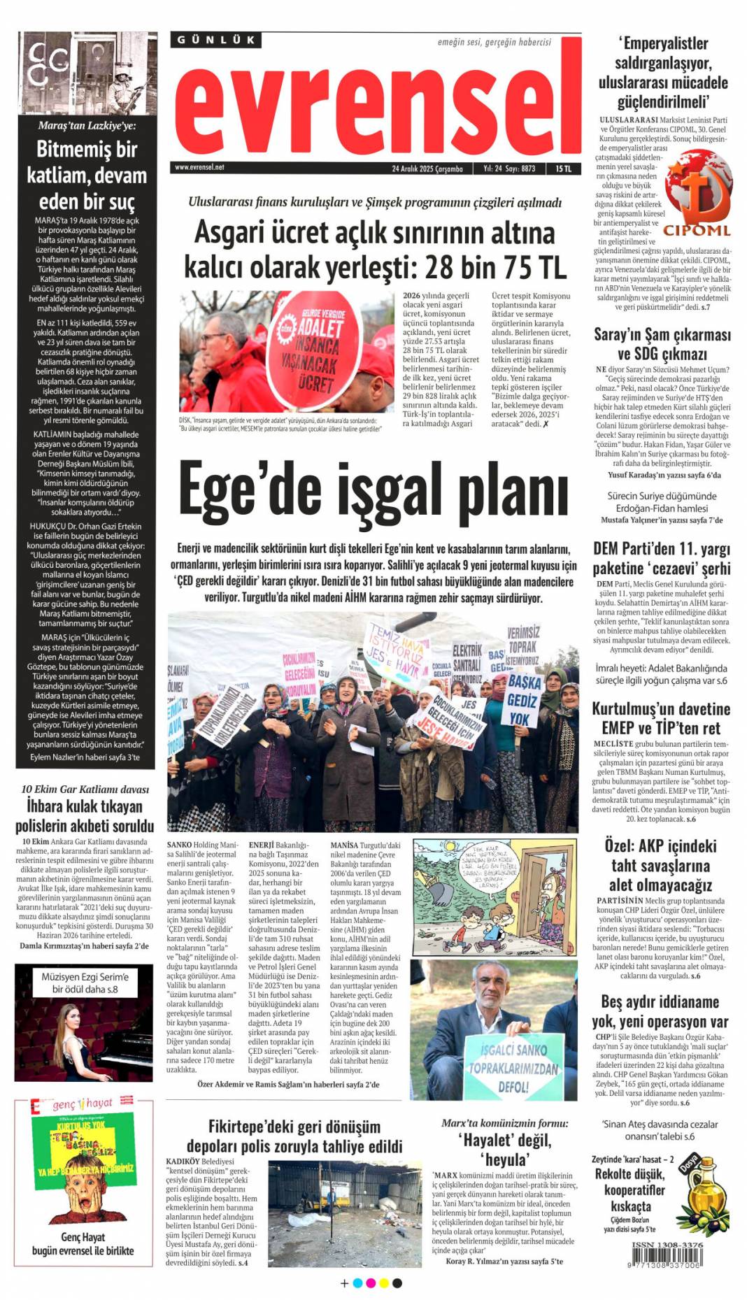 Karanlık yalının Garip mesajı: 24 Aralık 2025 Çarşamba güncel gazete manşetleri... 14