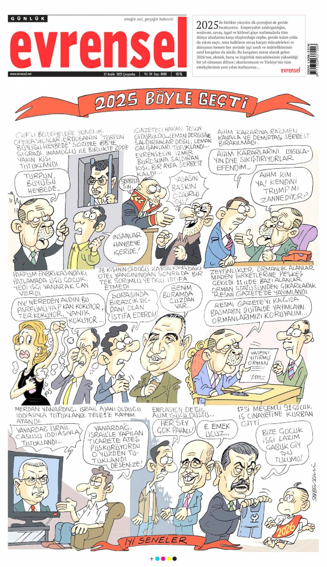 Büyük temizlik başladı: 31 Aralık 2025 Çarşamba güncel gazete manşetleri 22