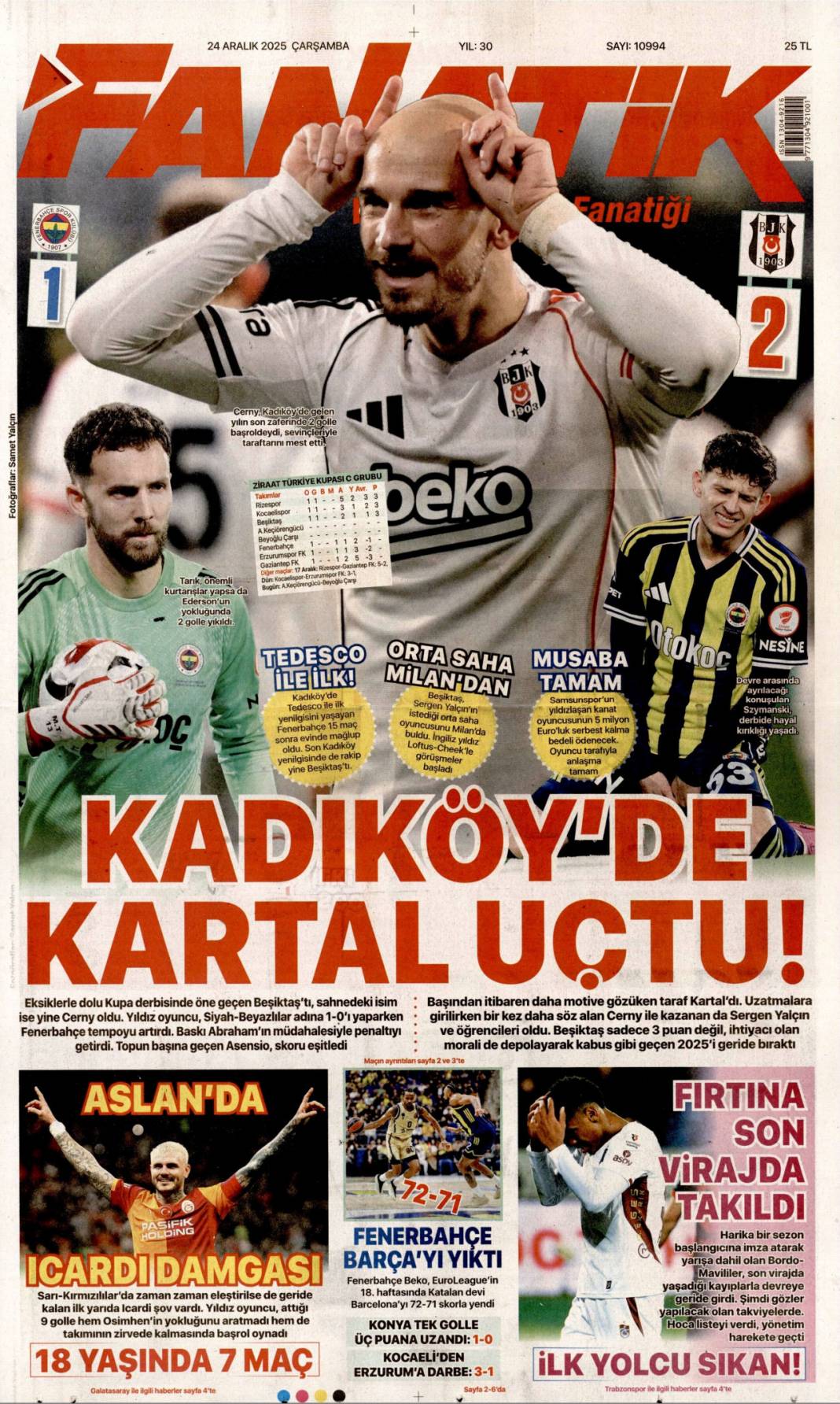 Karanlık yalının Garip mesajı: 24 Aralık 2025 Çarşamba güncel gazete manşetleri... 24