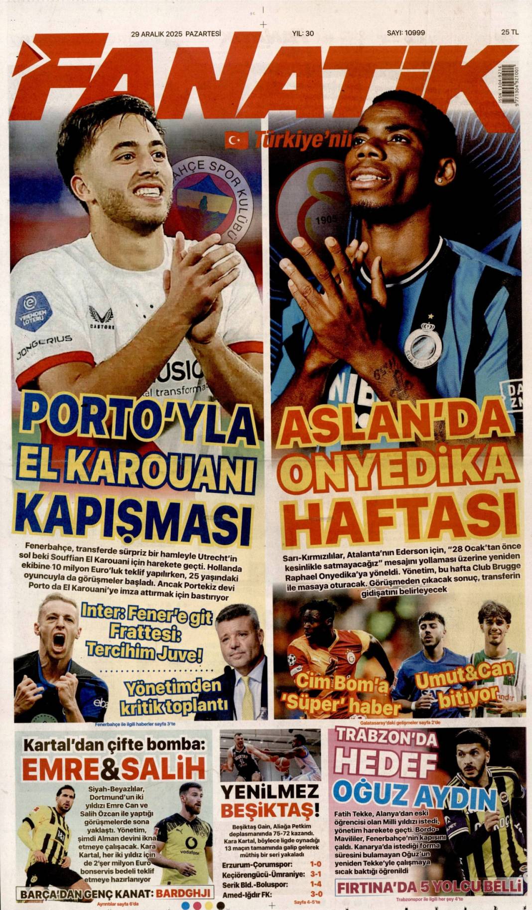 Her an savaşa hazır: 29 Aralık 2025 Pazartesi güncel gazete manşetleri 26