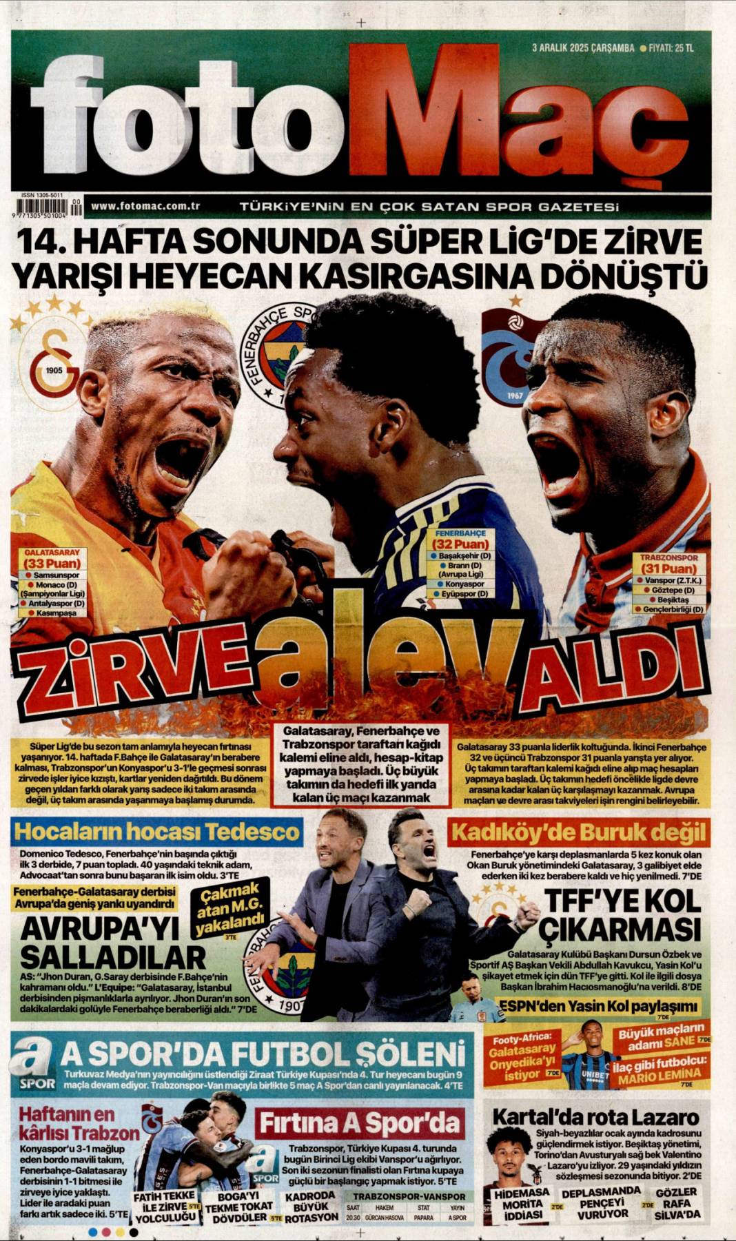 Yeni Türkiye'de herkese eşit özgürlük: 3 Kasım 2025 Çarşamba güncel gazete manşetleri... 23