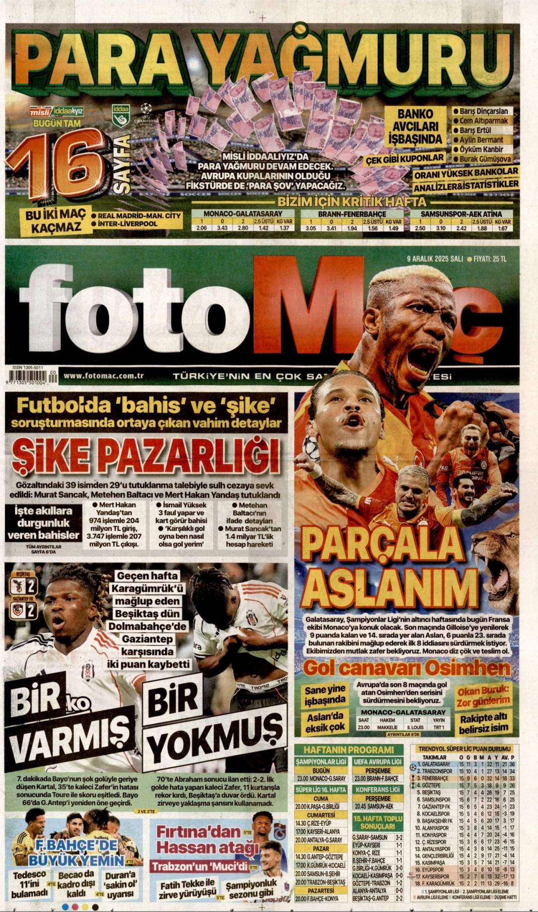 Ticaret hedefi 10 milyar dolar: 9 Aralık 2025 Salı, güncel gazete manşetleri... 27