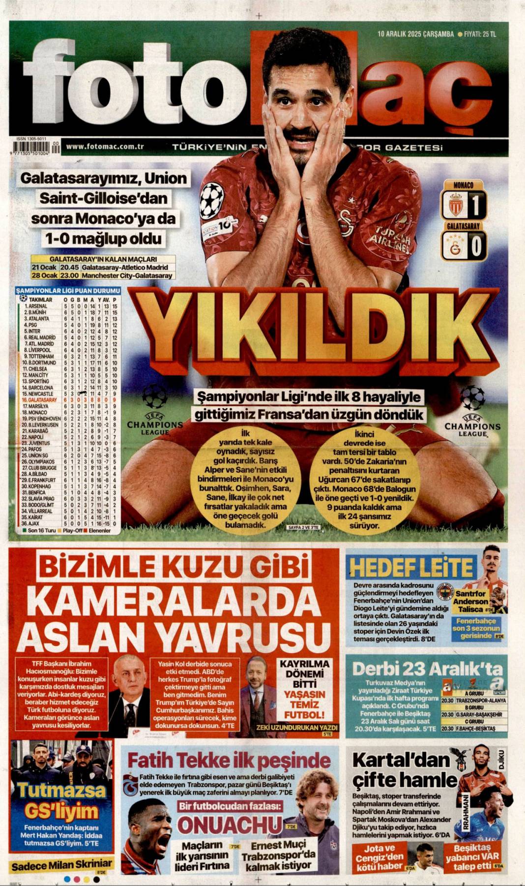 Suriye'den sonra Filistin'e de özgürlük: 10 Aralık 2025 Çarşamba, güncel gazete manşetleri... 22