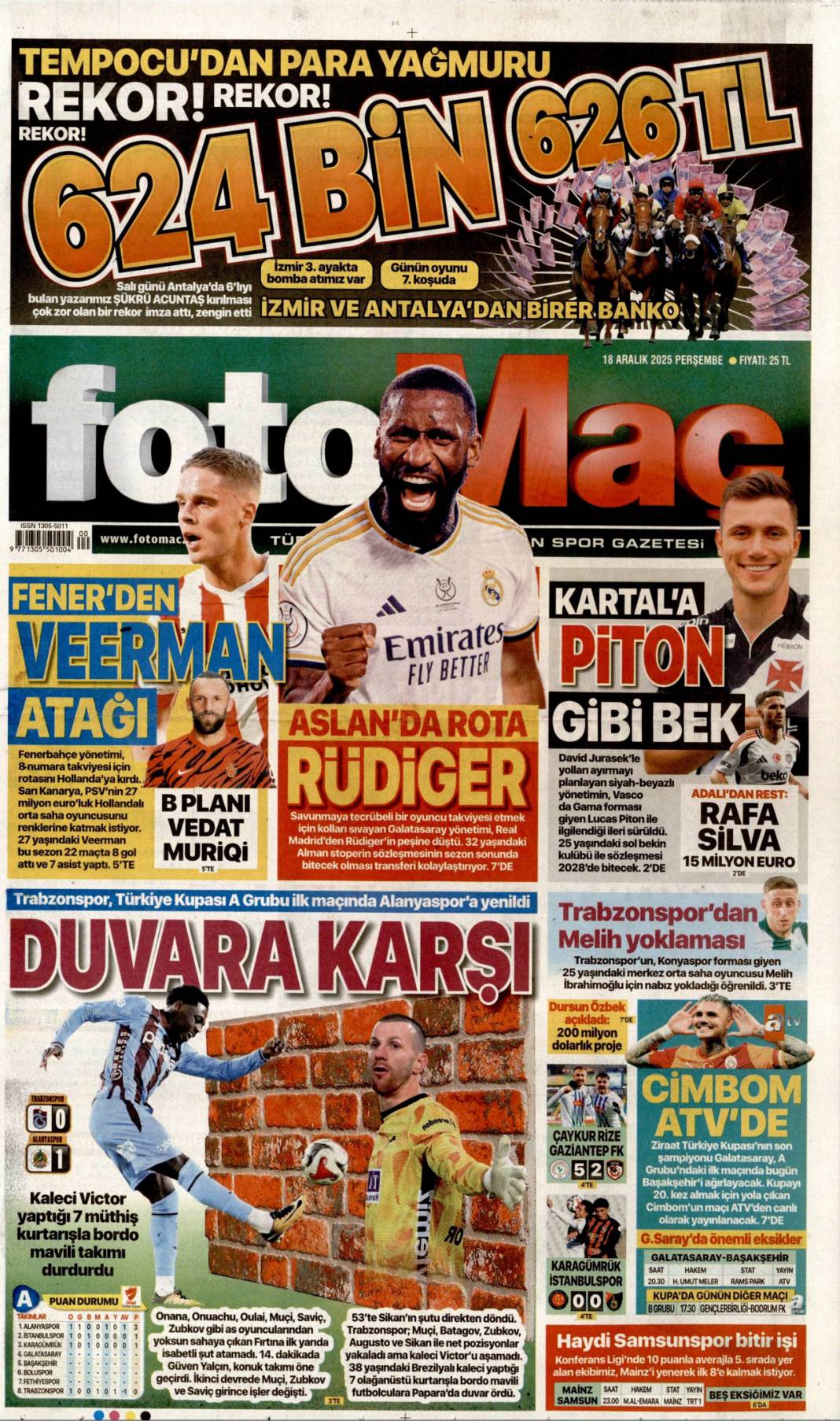 İşgalcinin Türk korkusu: 18 Aralık 2025 Perşembe, güncel gazete manşetleri... 24