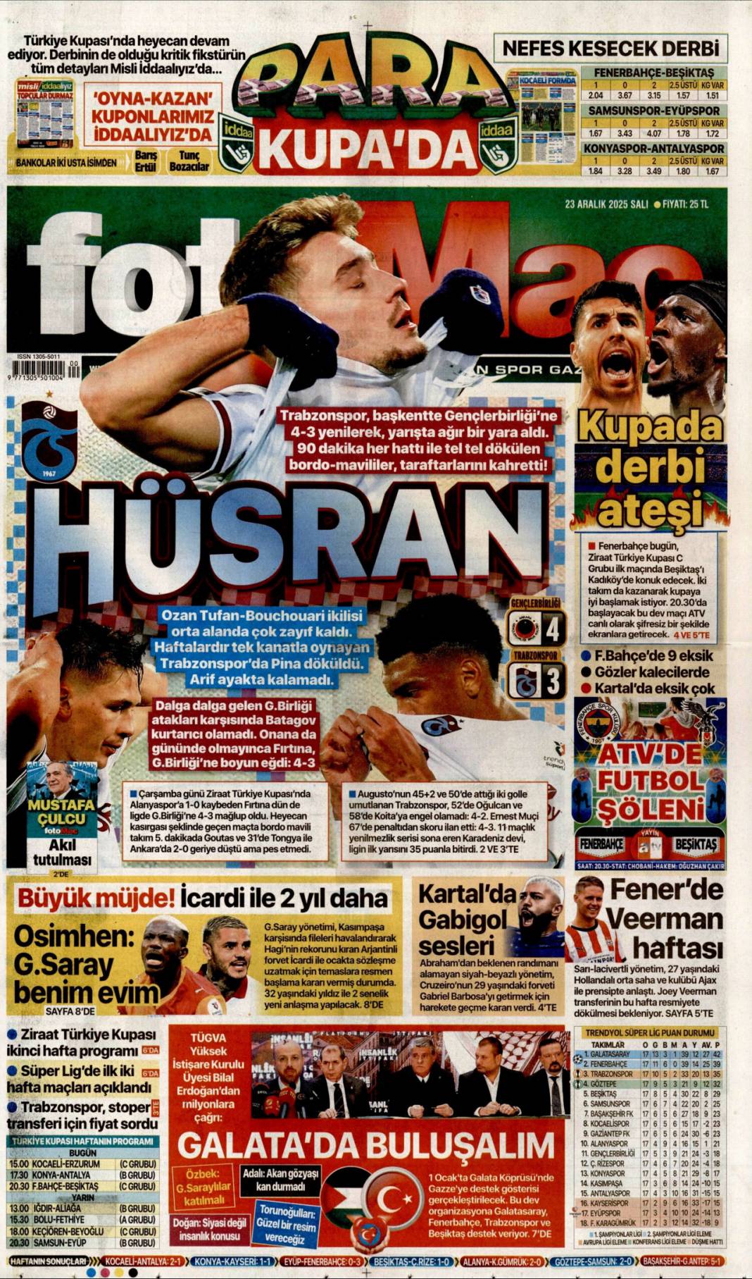 Yalıda ünlülere uyuşturucu servisi: 23 Aralık 2025 Salı, güncel gazete manşetleri 26