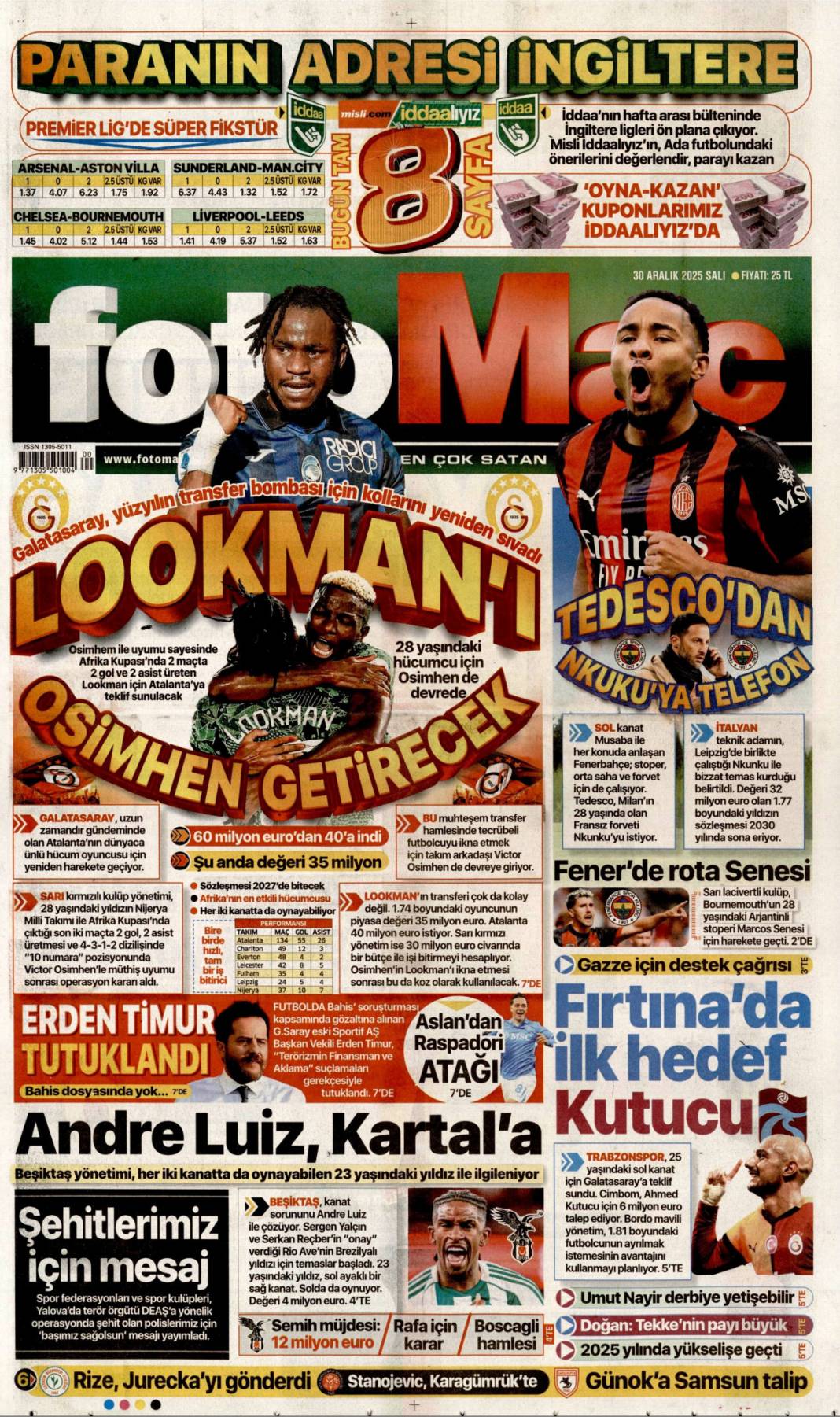 Çocukları canlı kalkan yaptılar: 30 Aralık 2025 Salı güncel gazete manşetleri 24