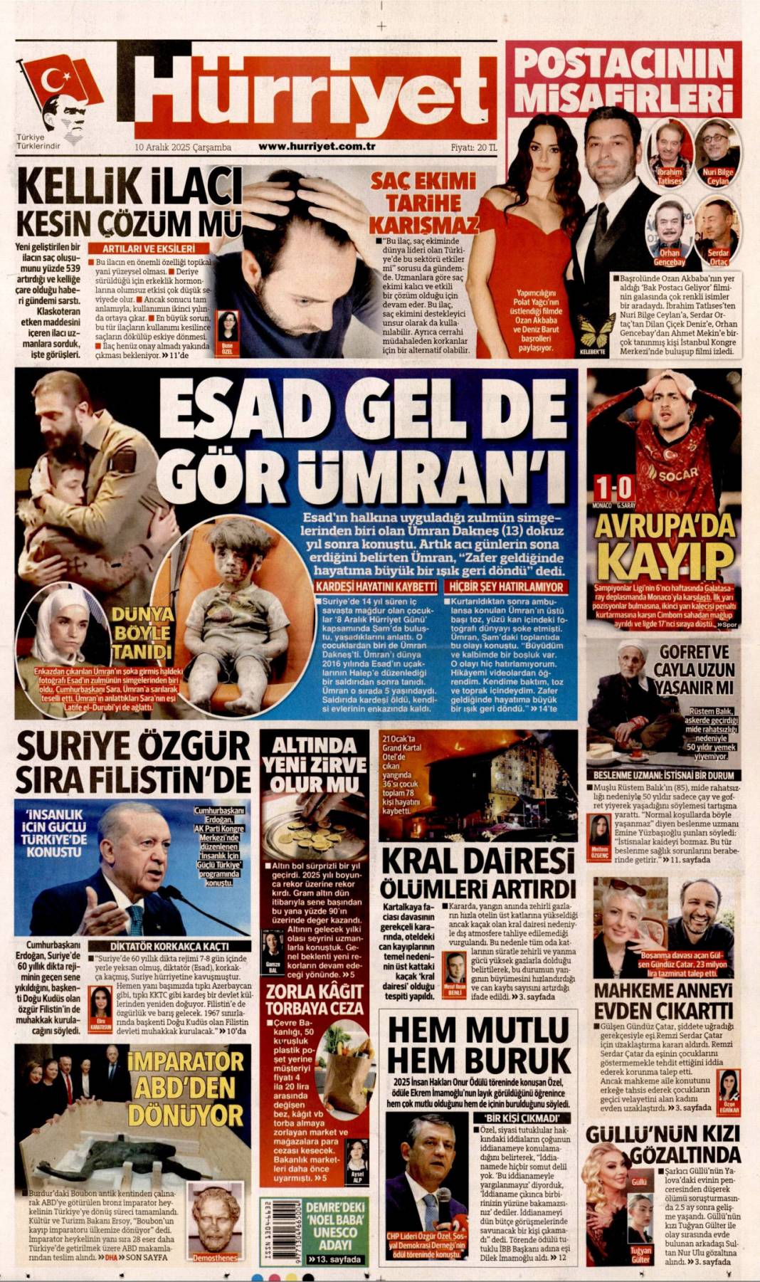 Suriye'den sonra Filistin'e de özgürlük: 10 Aralık 2025 Çarşamba, güncel gazete manşetleri... 2