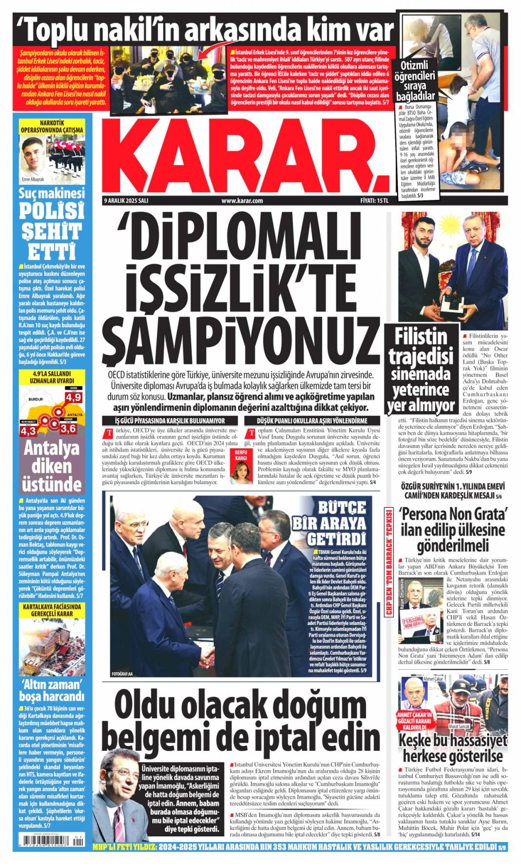 Ticaret hedefi 10 milyar dolar: 9 Aralık 2025 Salı, güncel gazete manşetleri... 16