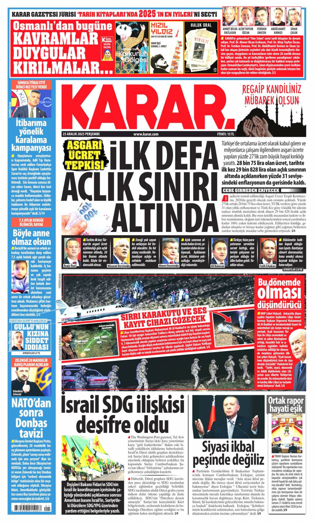 Ege ve Akdeniz'de hakkımızı yedirmeyiz: 25 Aralık 2025 Perşembe güncel gazete manşetleri 17